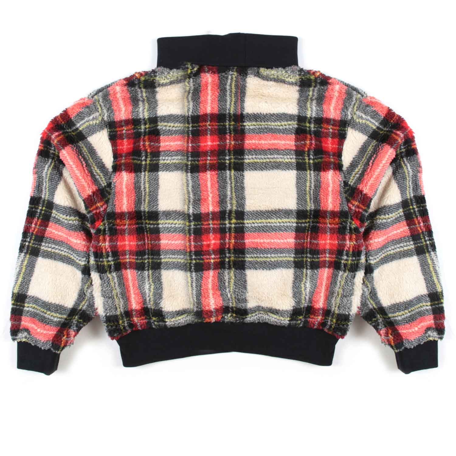 FELPA UNISEX TARTAN NERA, ROSSA E PANNA - annameglio.com abbigliamento moda