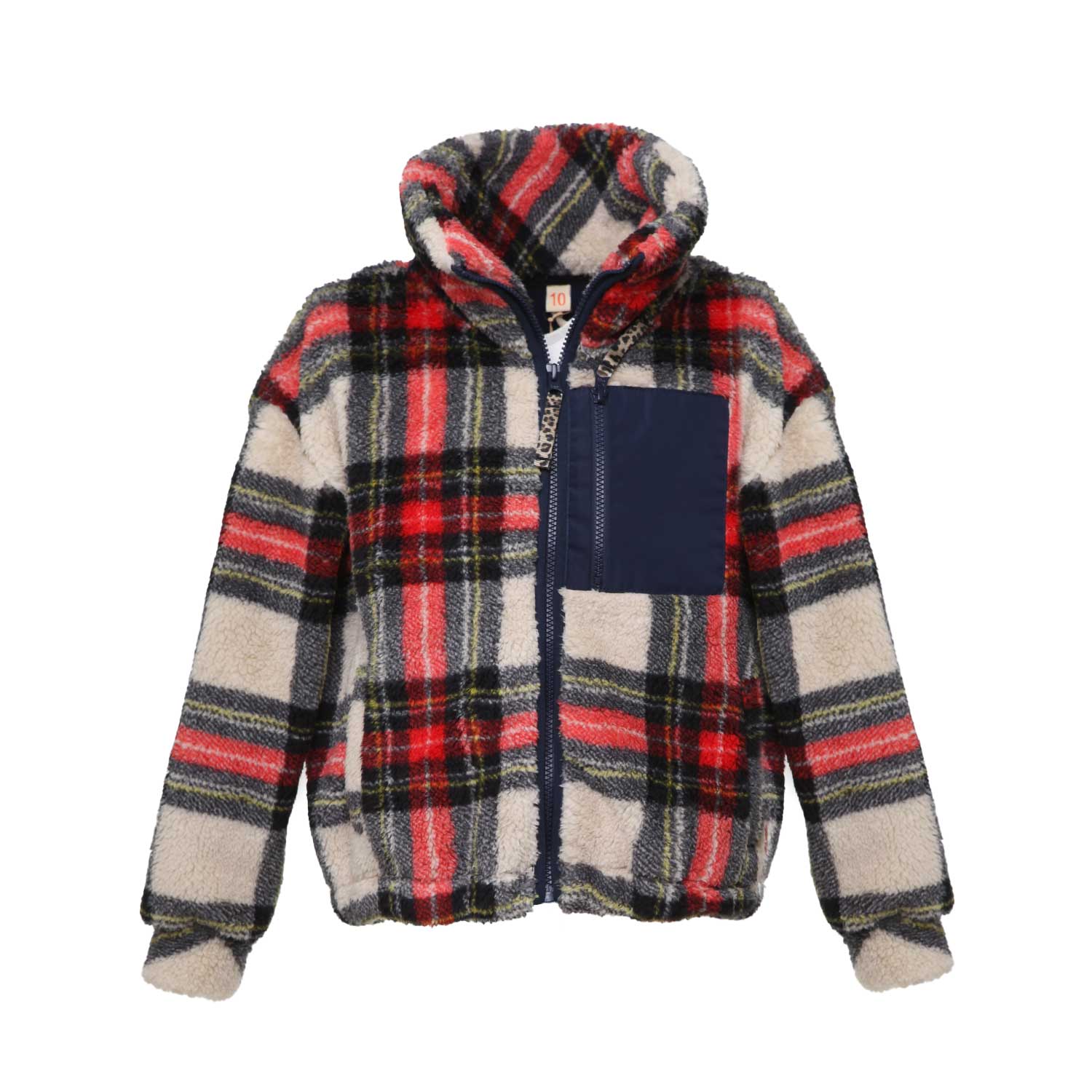 GIACCA FELPA AIKA IN TEDDY TARTAN - annameglio.com abbigliamento moda