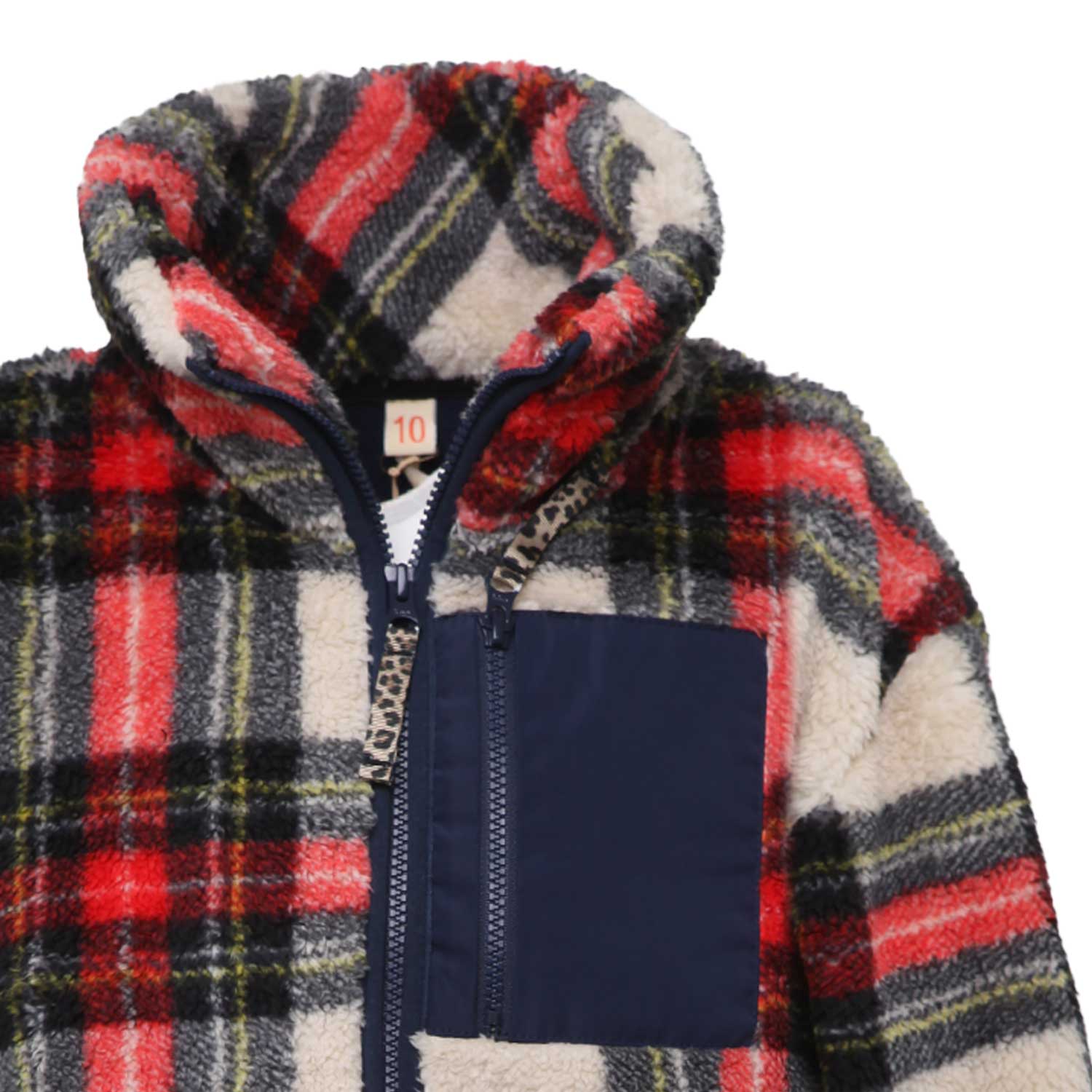 GIACCA FELPA AIKA IN TEDDY TARTAN - annameglio.com abbigliamento moda