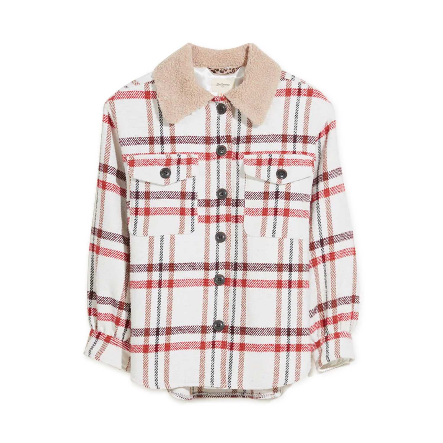 OVERSHIRT ARIEL A QUADRI CON COLLETTO TEDDY - annameglio.com abbigliamento moda