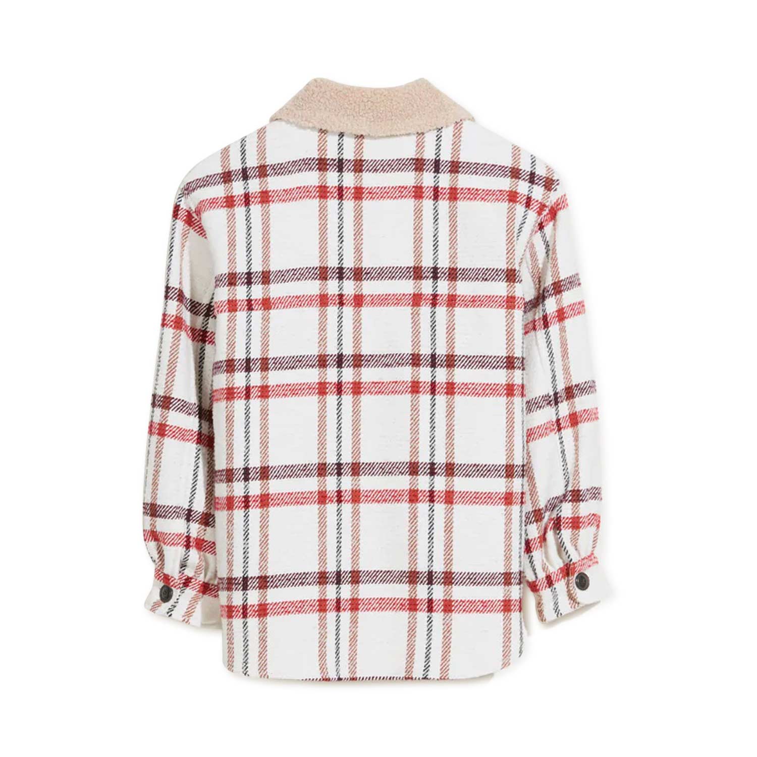 OVERSHIRT ARIEL A QUADRI CON COLLETTO TEDDY - annameglio.com abbigliamento moda