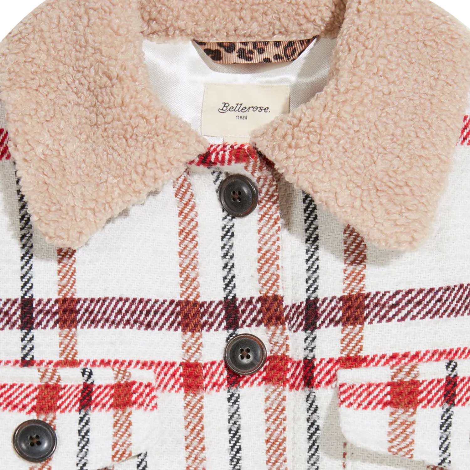 OVERSHIRT ARIEL A QUADRI CON COLLETTO TEDDY - annameglio.com abbigliamento moda