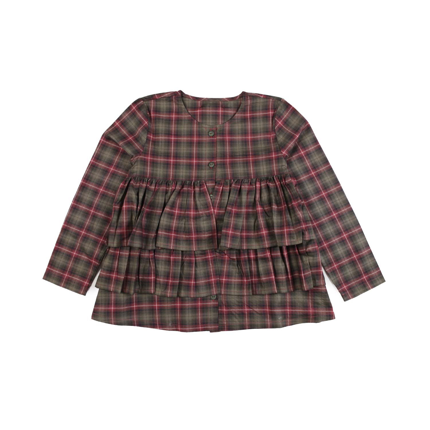 BLUSA AMARIS CHECK VERDE BAMBINA - annameglio.com abbigliamento moda