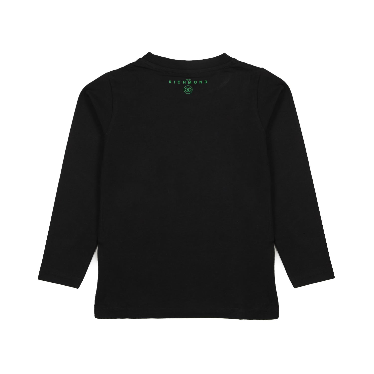 T-SHIRT MANICA LUNGA NERA CON LOGO VERDE - annameglio.com abbigliamento moda