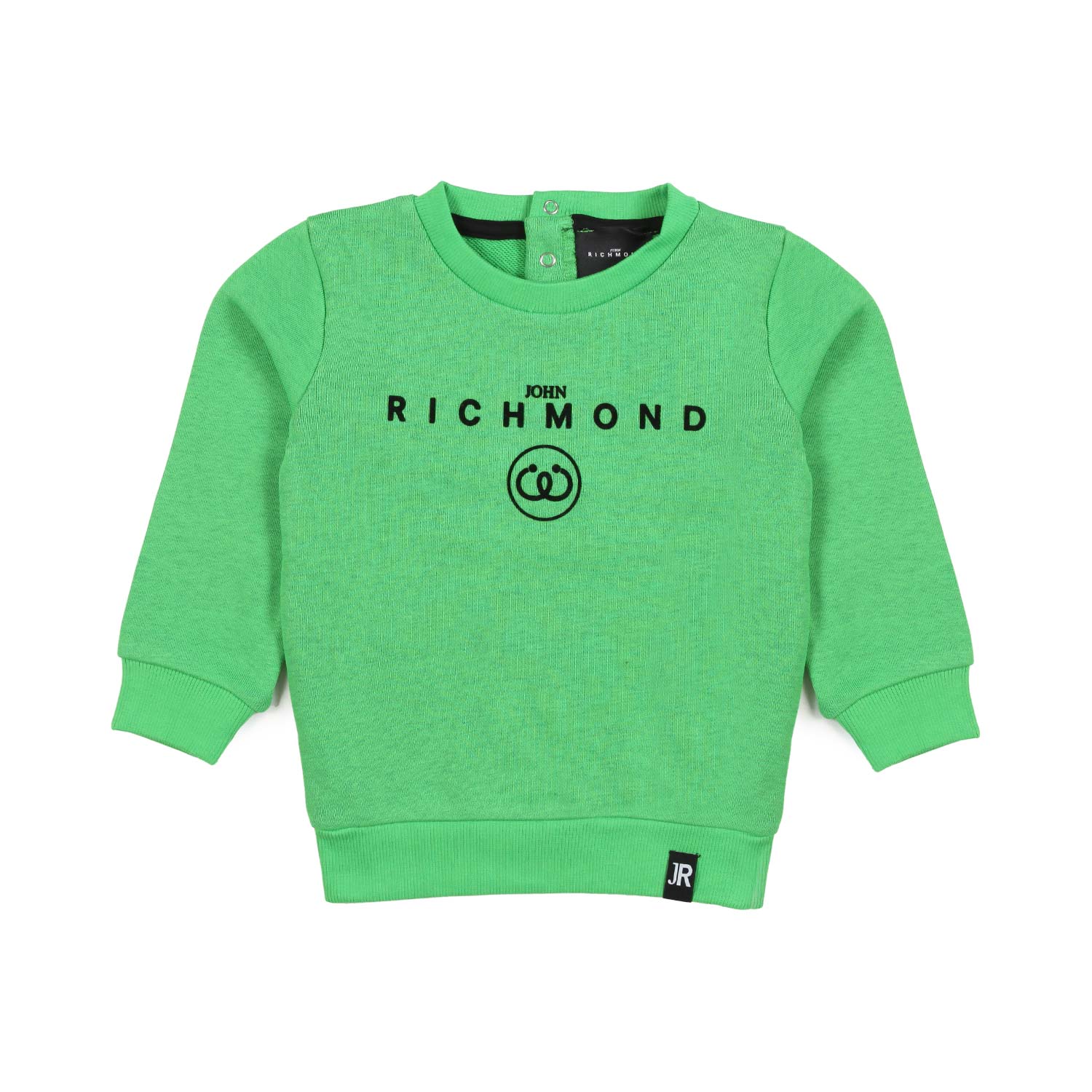 FELPA VERDE CHIARO CON LOGO NERO BIMBO - annameglio.com abbigliamento moda