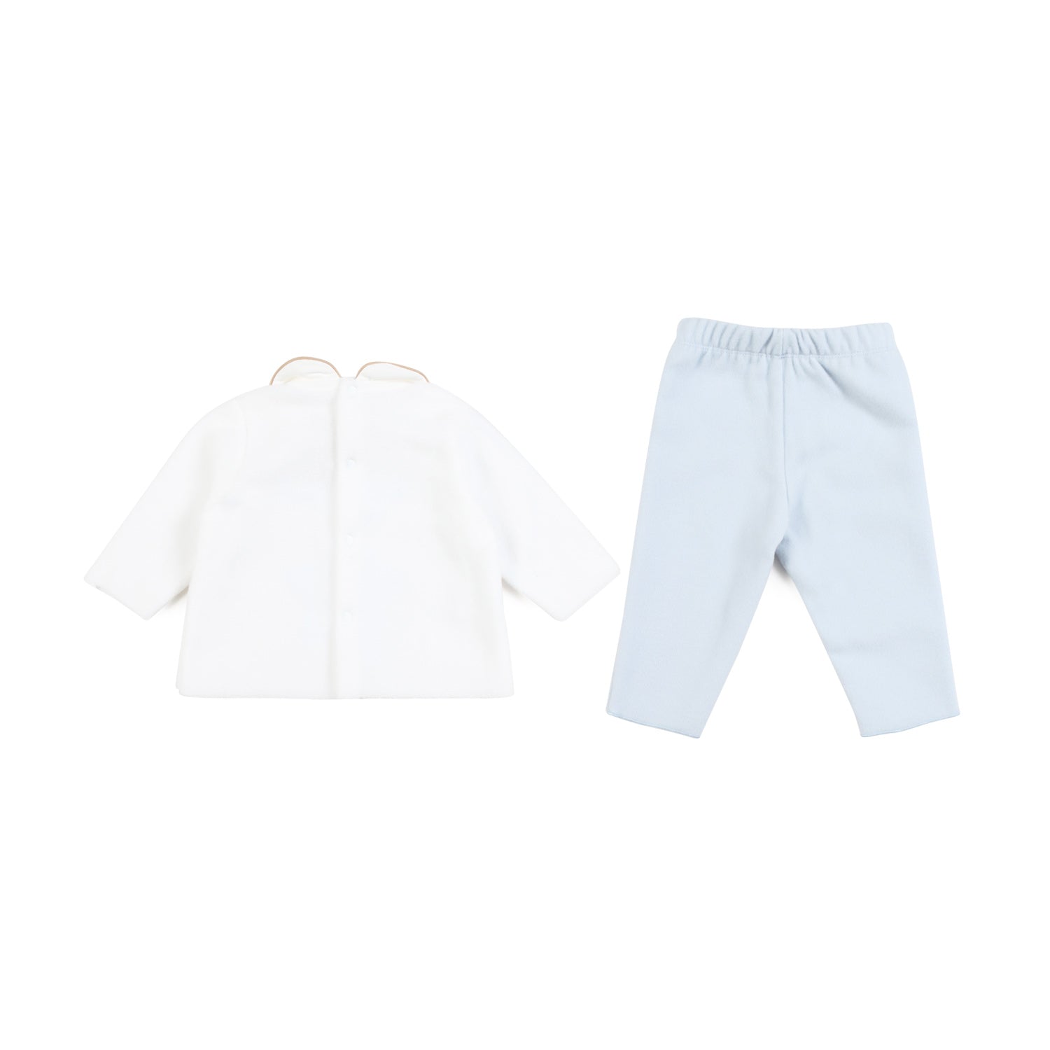 COMPLETO BIANCO E CELESTE CON STELLA NEONATO - annameglio.com abbigliamento moda