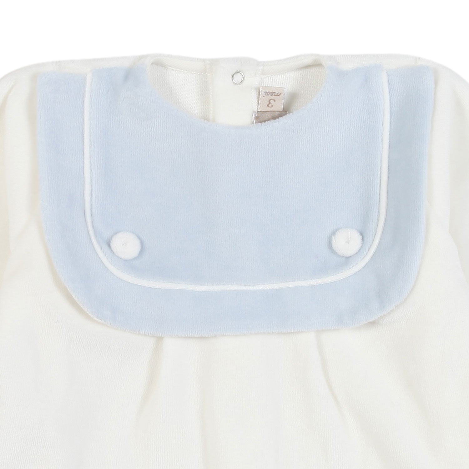 TUTINA 2 PEZZI BIANCA E CELESTE NEONATO - annameglio.com abbigliamento moda