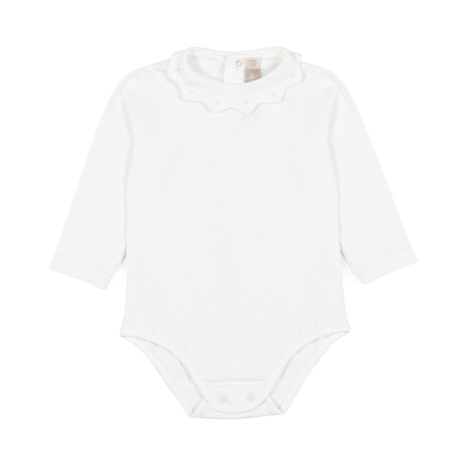 BODY BIANCO LATTE CON RICAMO ROSA NEONATA - annameglio.com abbigliamento moda