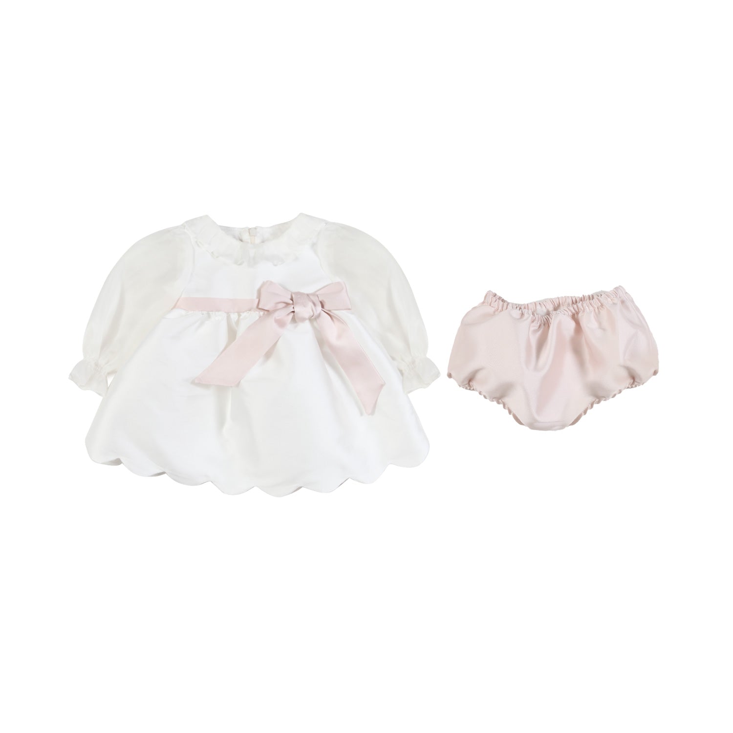 ABITO CERIMONIA VERONICA BIANCO E ROSA - annameglio.com abbigliamento moda