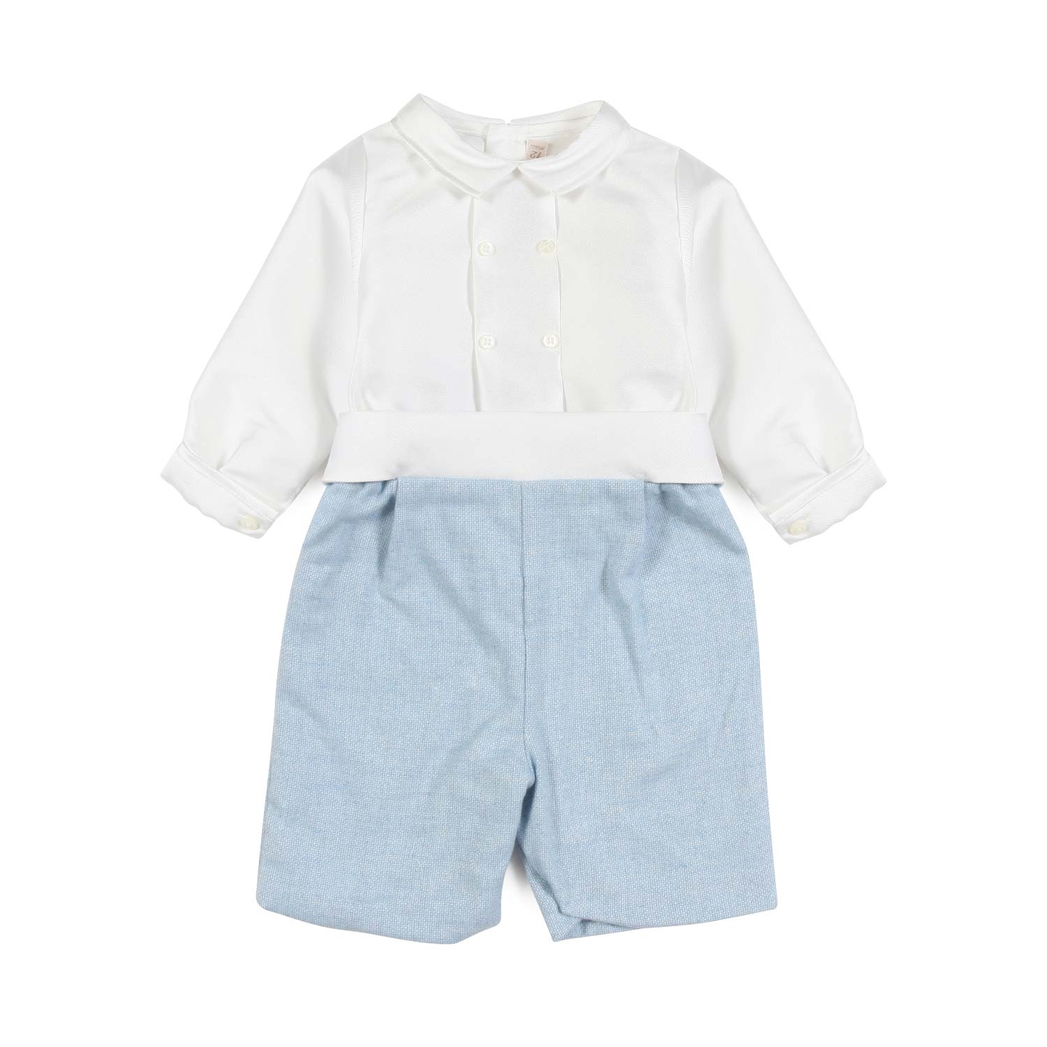 PAGLIACCETTO GIULIO BIANCO E CELESTE NEONATO - annameglio.com abbigliamento moda