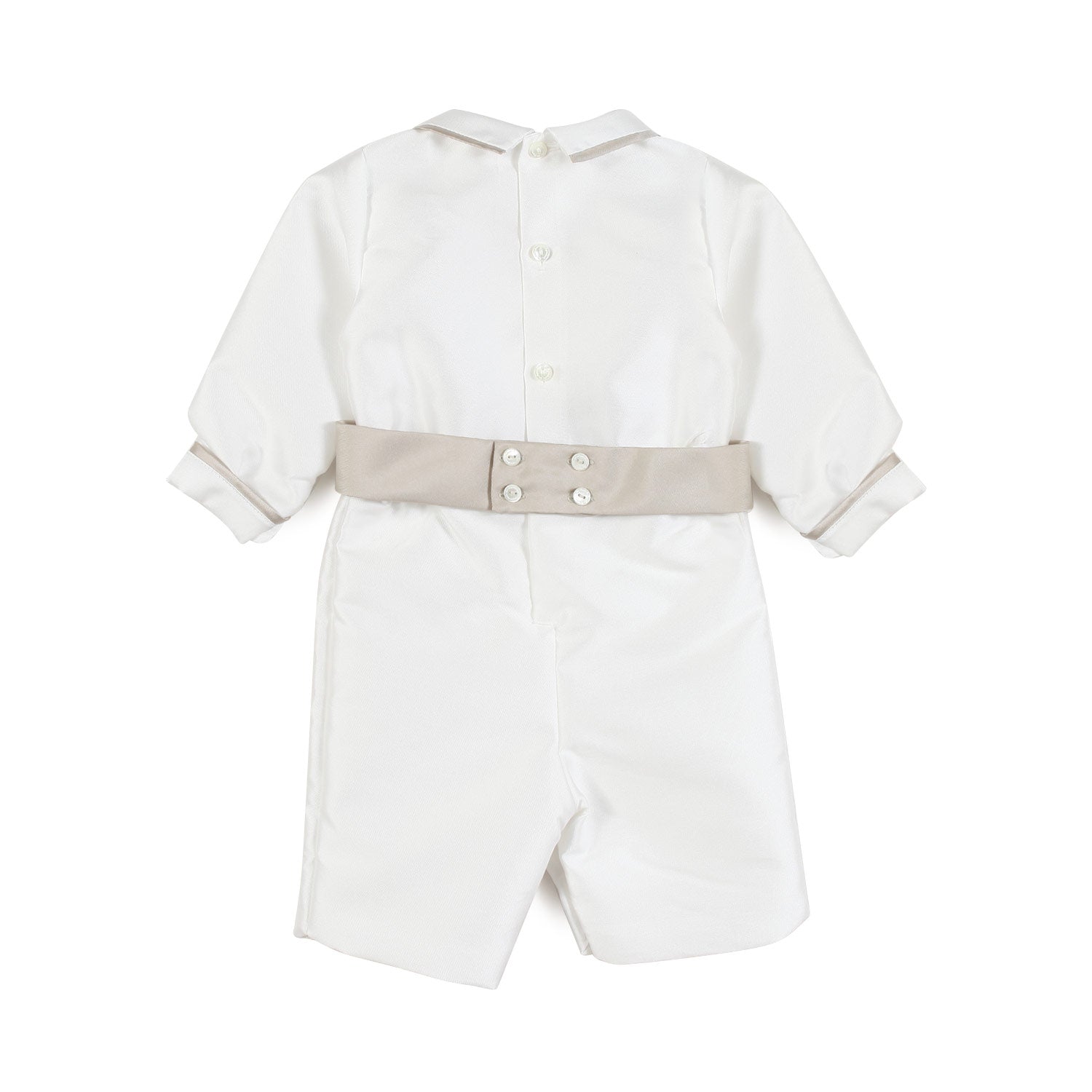 PAGLIACCETTO ROMEO BIANCO E TORTORA NEONATO - annameglio.com abbigliamento moda