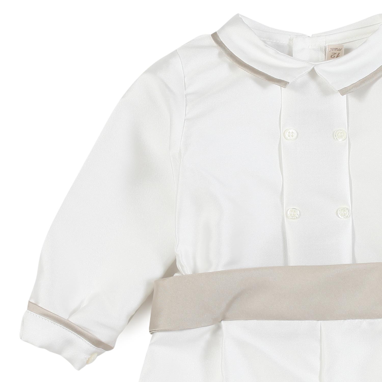 PAGLIACCETTO ROMEO BIANCO E TORTORA NEONATO - annameglio.com abbigliamento moda