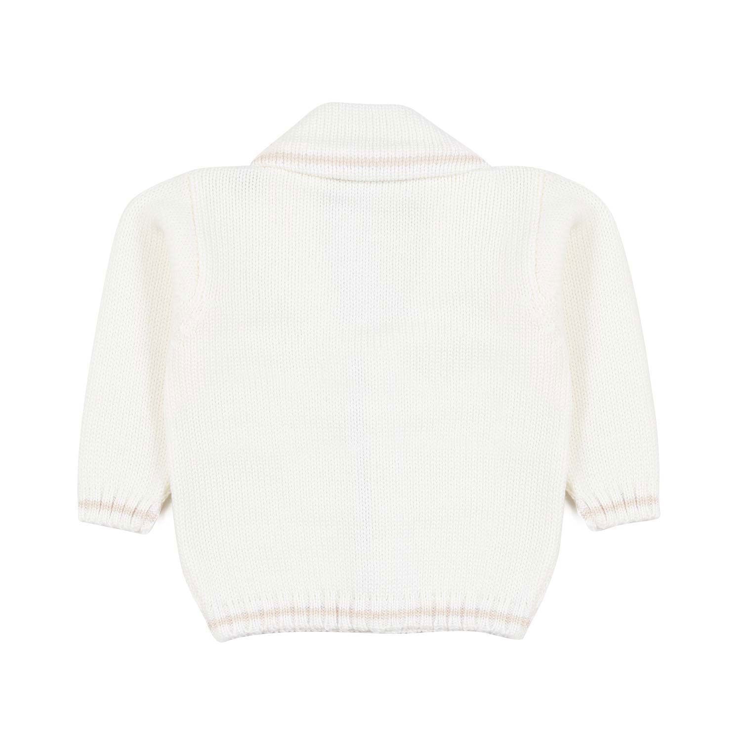 BABY CARDIGAN DI LANA PANNA E BEIGE - annameglio.com abbigliamento moda