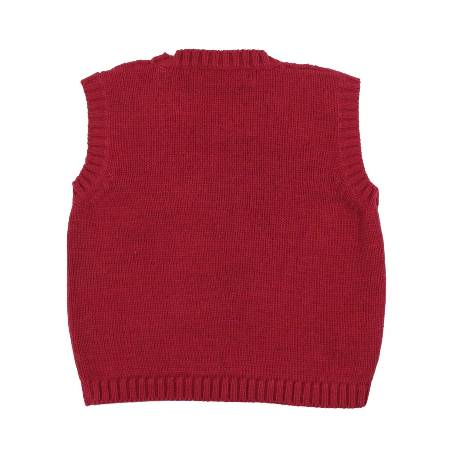 GILET MISTO CACHEMIRE ROSSO CARDINALE BIMBO - annameglio.com abbigliamento moda