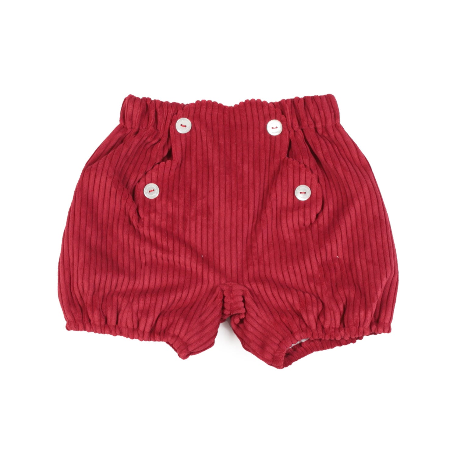 BERMUDA CORDUROY ROSSO BORDEAUX NEONATO - annameglio.com abbigliamento moda