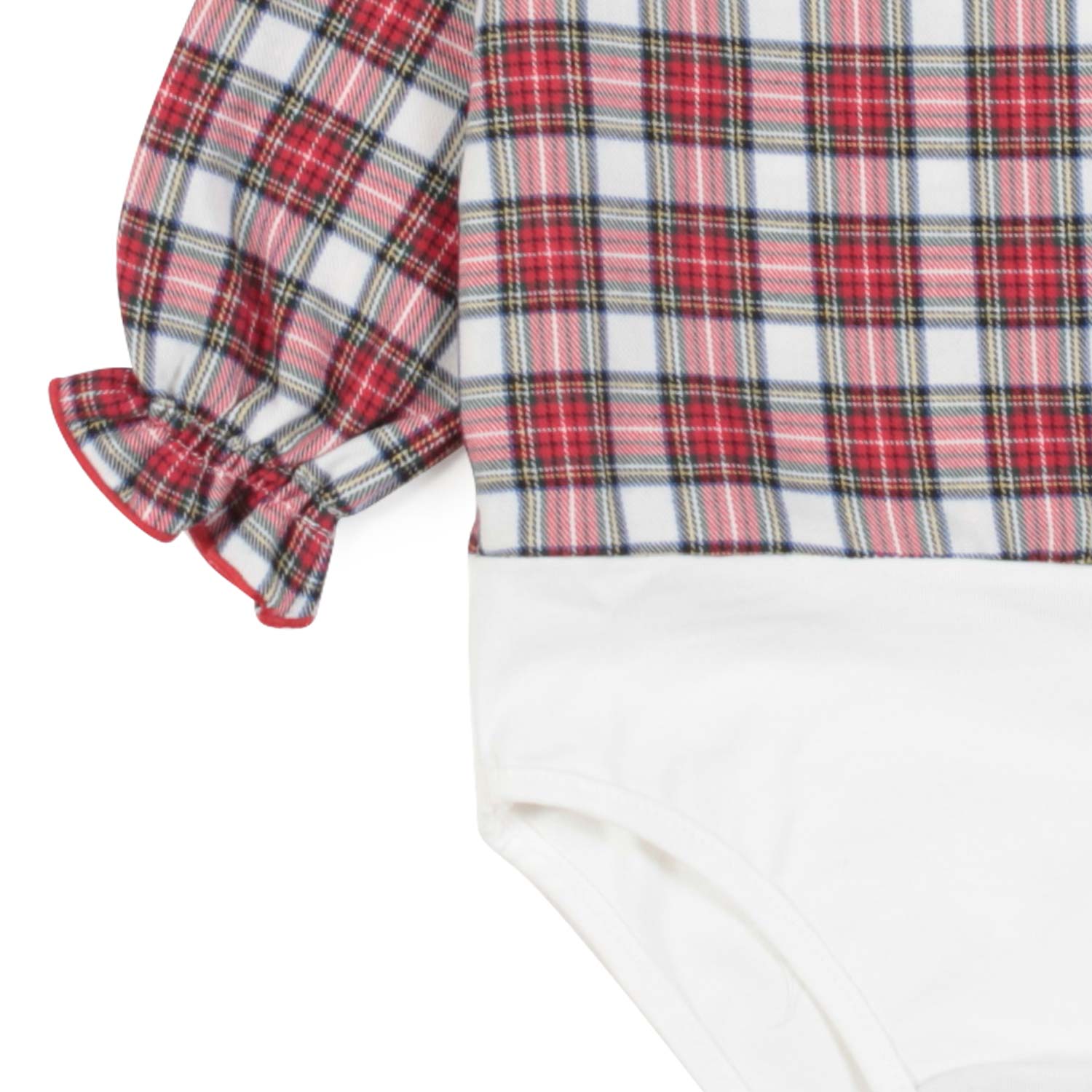 CAMICIA BODY TARTAN ROSSA NEONATA - annameglio.com abbigliamento moda