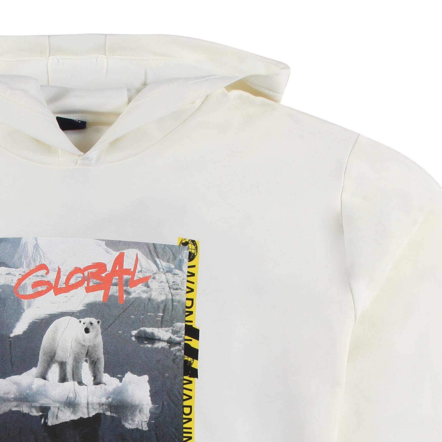 FELPA BIANCO MARSHMALLOW CON CAPPUCCIO - annameglio.com abbigliamento moda