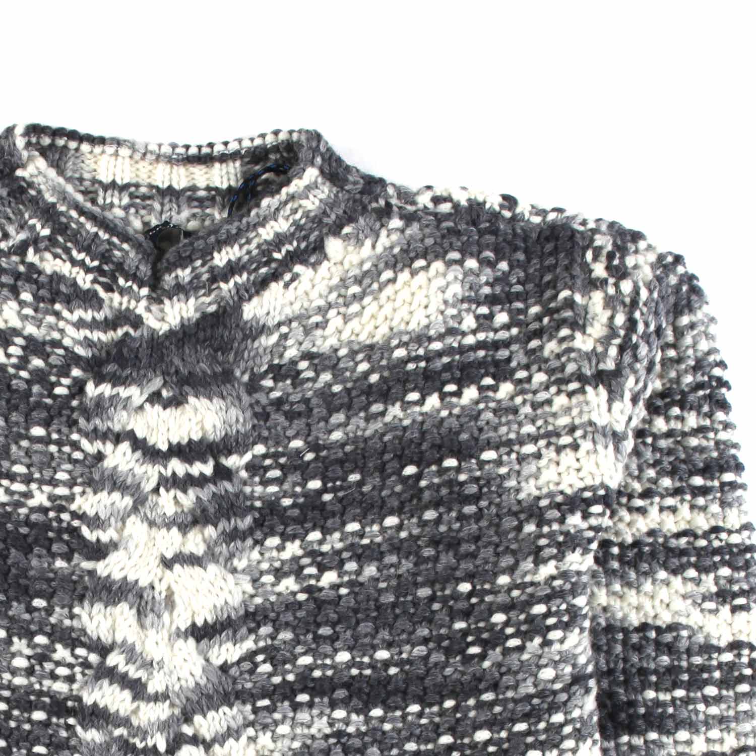 MAGLIONE MELANGE PANNA E GRIGIO - annameglio.com abbigliamento moda