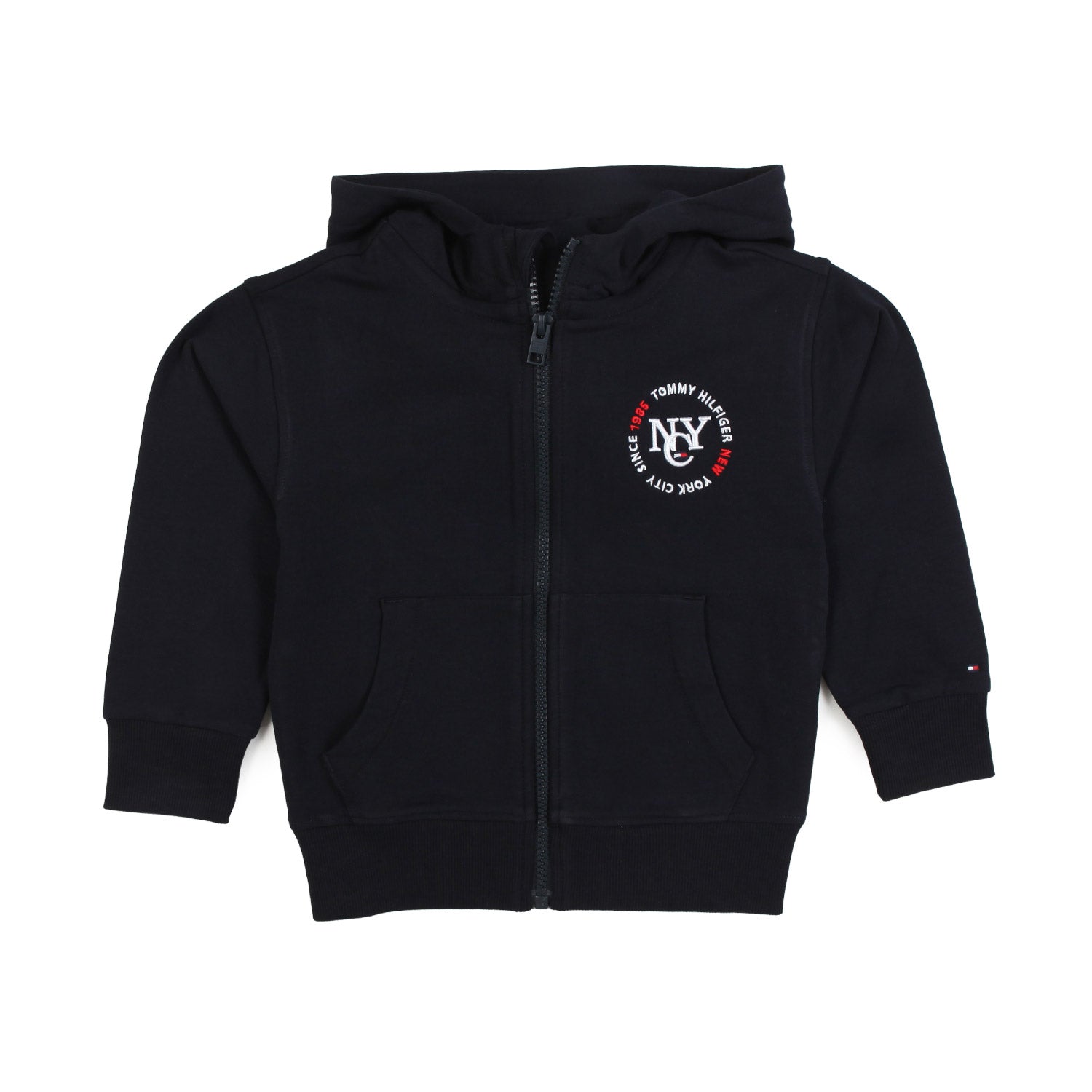 FELPA HOODIE BLU NAVY CON CHIUSURA ZIP - annameglio.com abbigliamento moda