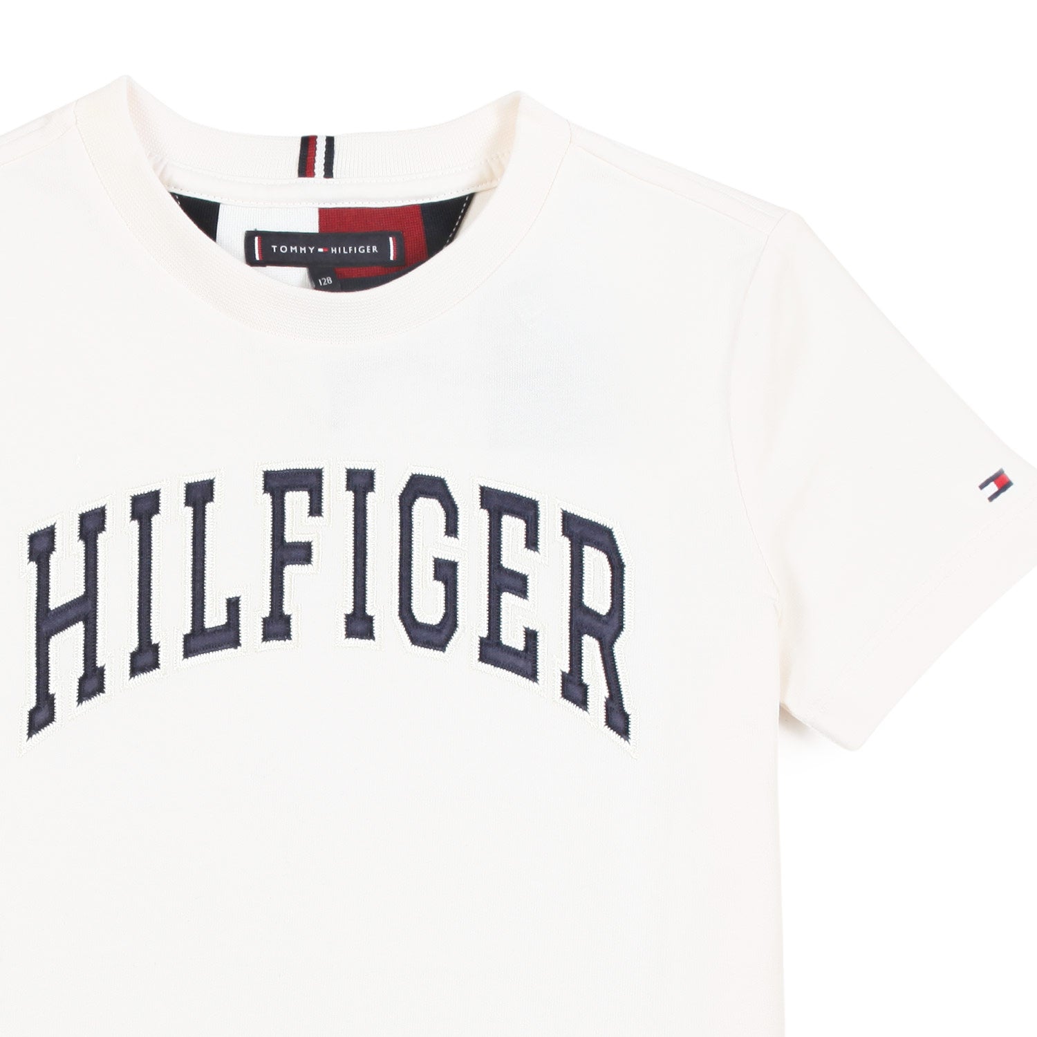 T-SHIRT BIANCO LATTE CON LOGO BLU - annameglio.com abbigliamento moda