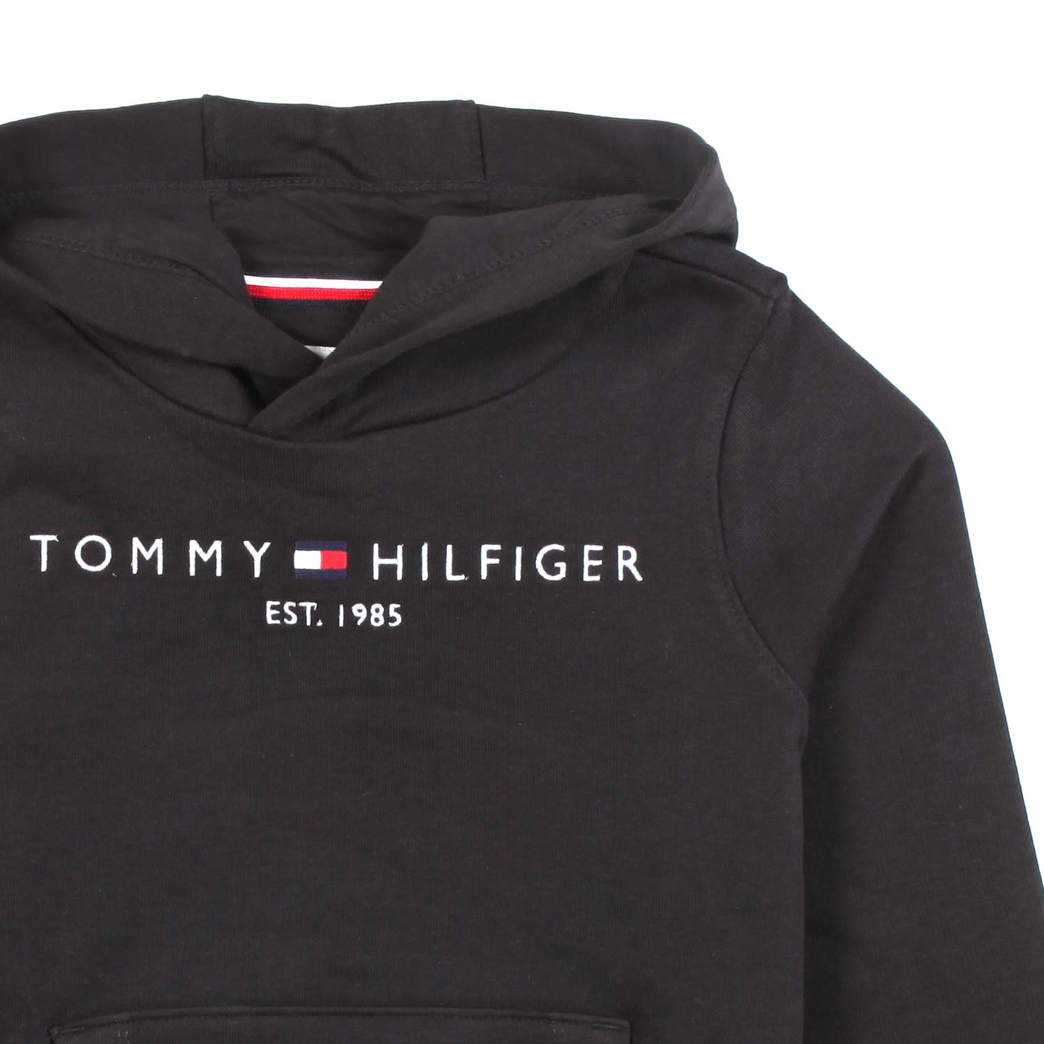 FELPA HOODIE NERA CON LOGO TOMMY - annameglio.com abbigliamento moda