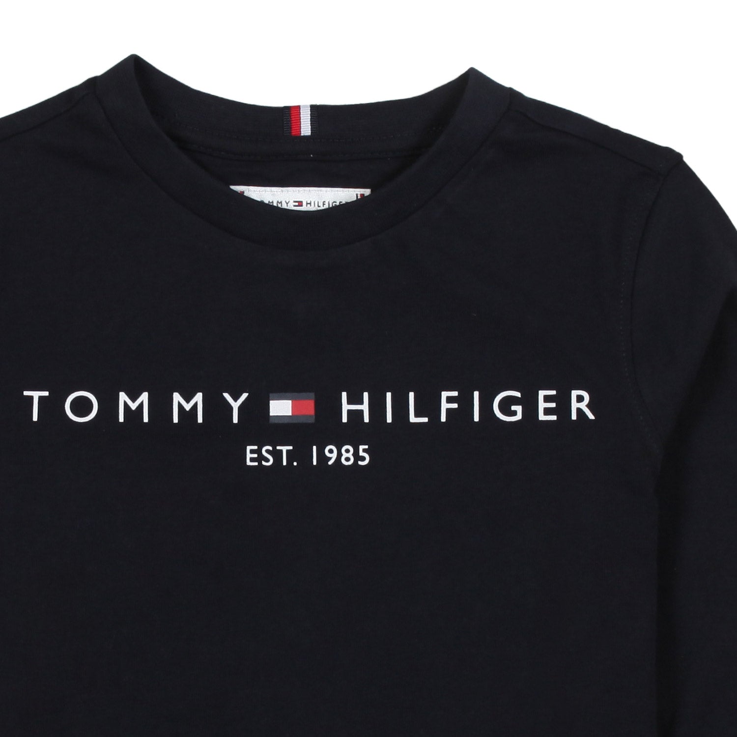 T-SHIRT MANICA LUNGA BLU NAVY CON LOGO TOMMY - annameglio.com abbigliamento moda