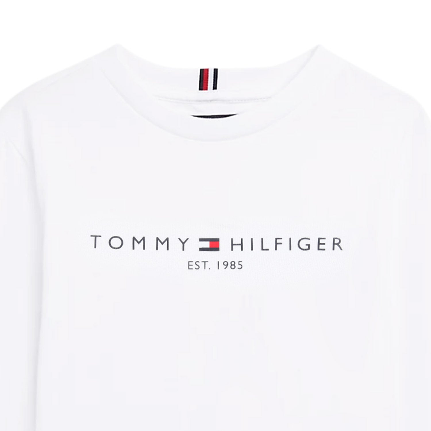 T-SHIRT UNISEX MANICA LUNGA BIANCA CON LOGO TOMMY - annameglio.com abbigliamento moda