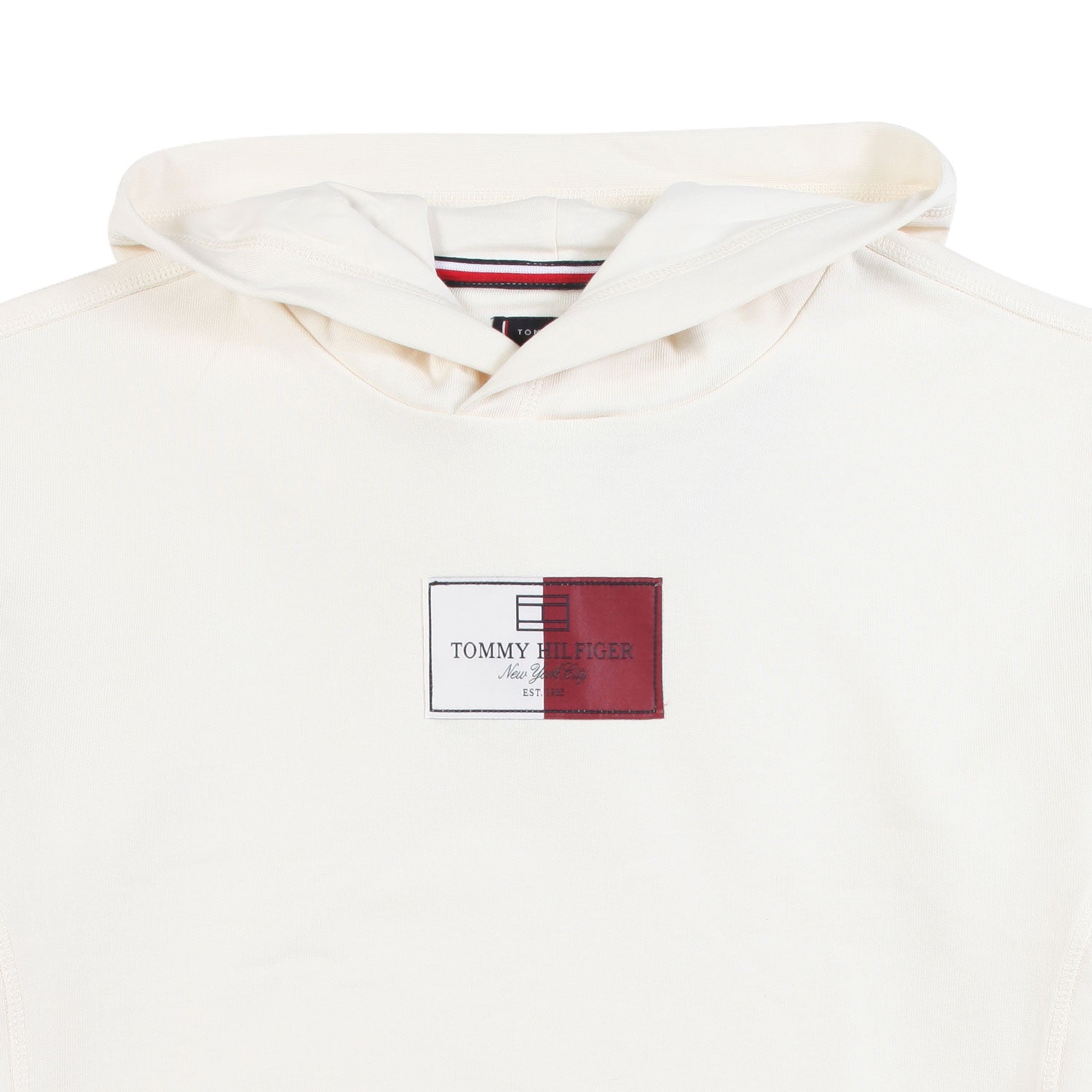 FELPA HOODIE PANNA CON PATCH LOGO - annameglio.com abbigliamento moda