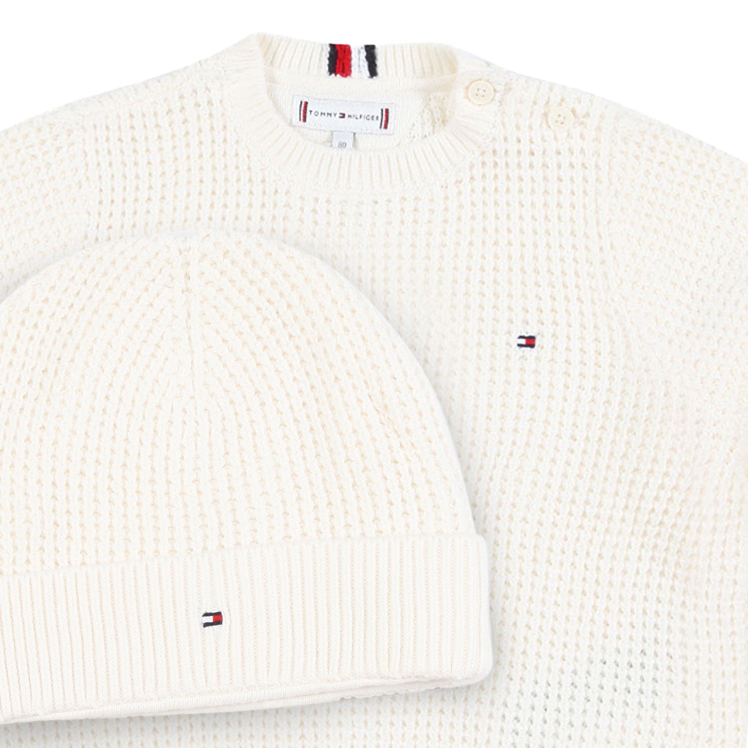 BABY PULLOVER PANNA CON CAPPELLO - annameglio.com abbigliamento moda