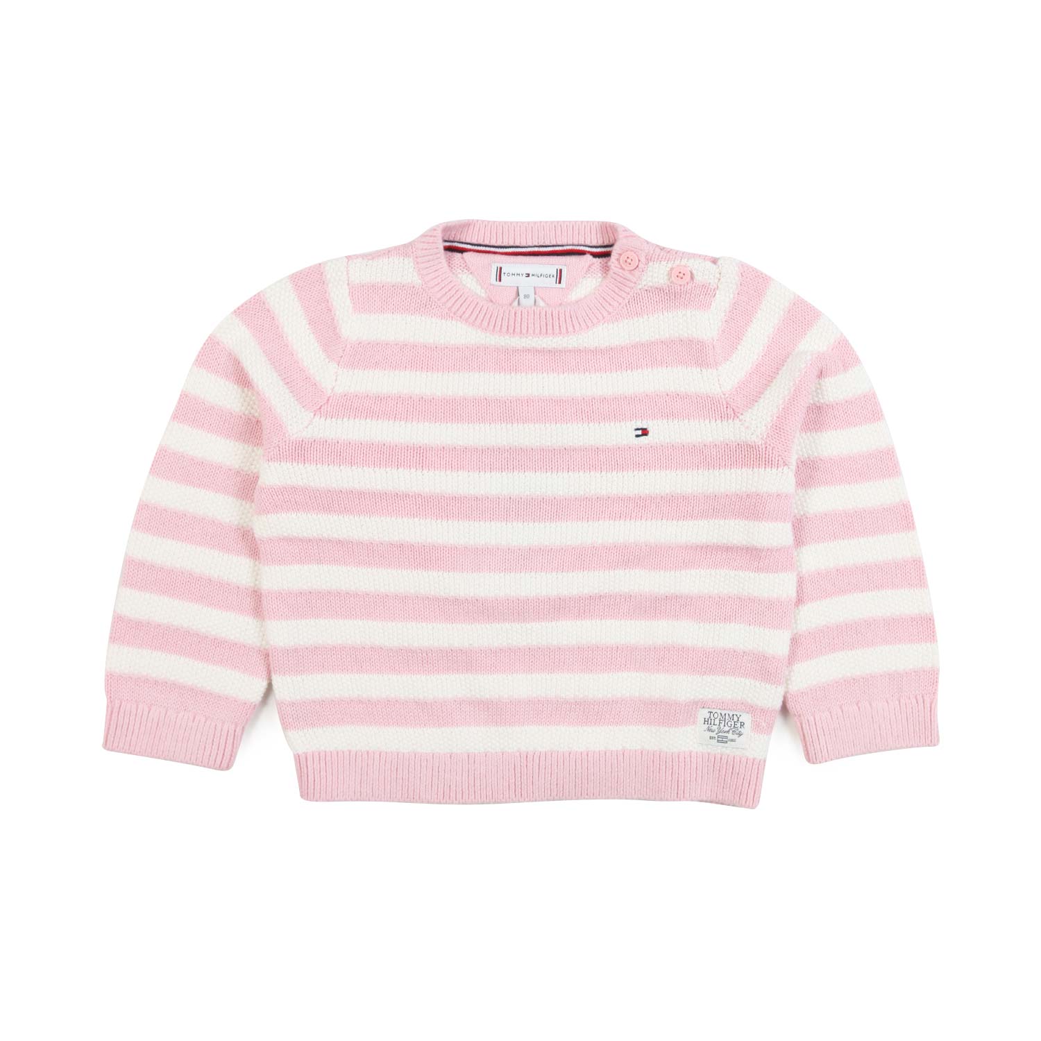 PULLOVER PANNA E ROSA A RIGHE BIMBA - annameglio.com abbigliamento moda