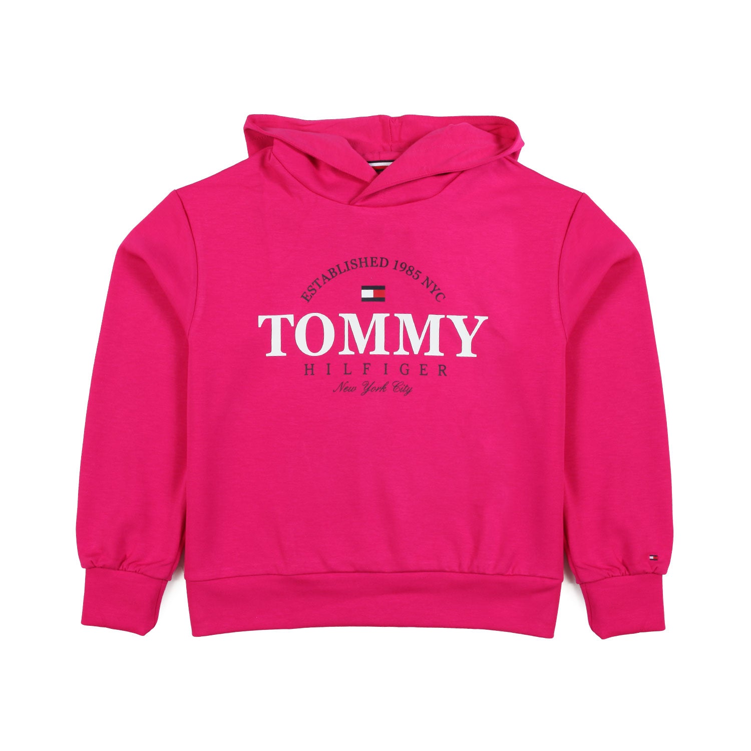 FELPA HOODIE FUCSIA UNISEX CON LOGO TOMMY - annameglio.com abbigliamento moda