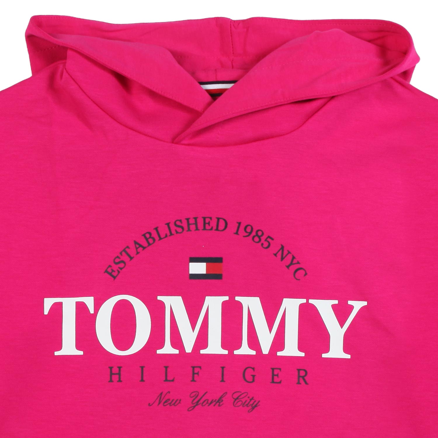 FELPA HOODIE FUCSIA UNISEX CON LOGO TOMMY - annameglio.com abbigliamento moda