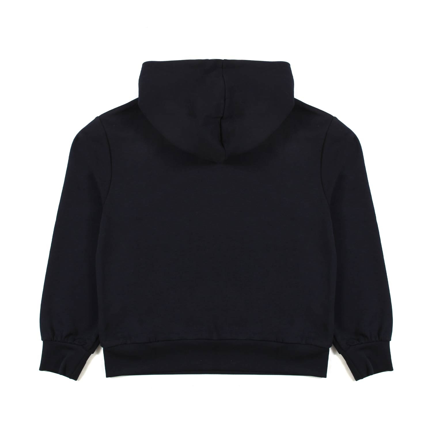 FELPA HOODIE BLU NAVY CON LOGO ROSA METALLIZZATO - annameglio.com abbigliamento moda