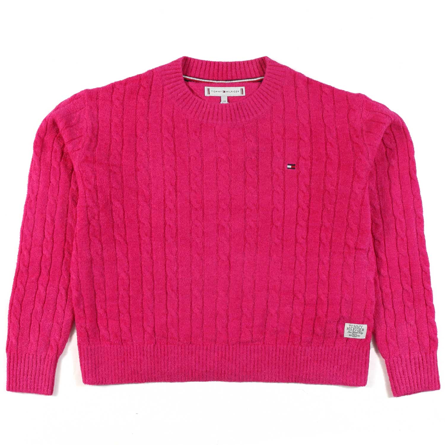 PULLOVER A TRECCE FUCSIA BAMBINA E TEEN - annameglio.com abbigliamento moda