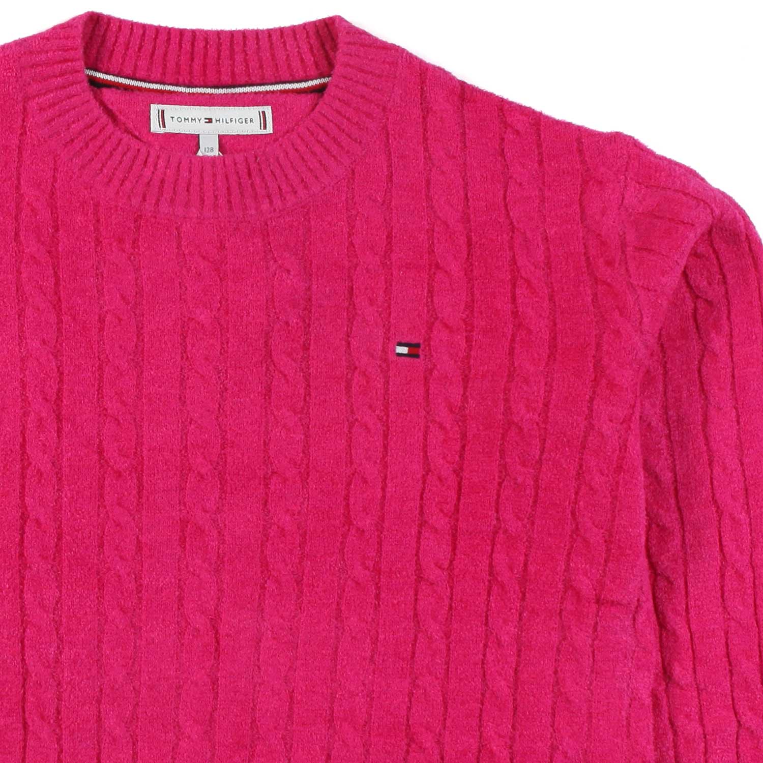 PULLOVER A TRECCE FUCSIA BAMBINA E TEEN - annameglio.com abbigliamento moda