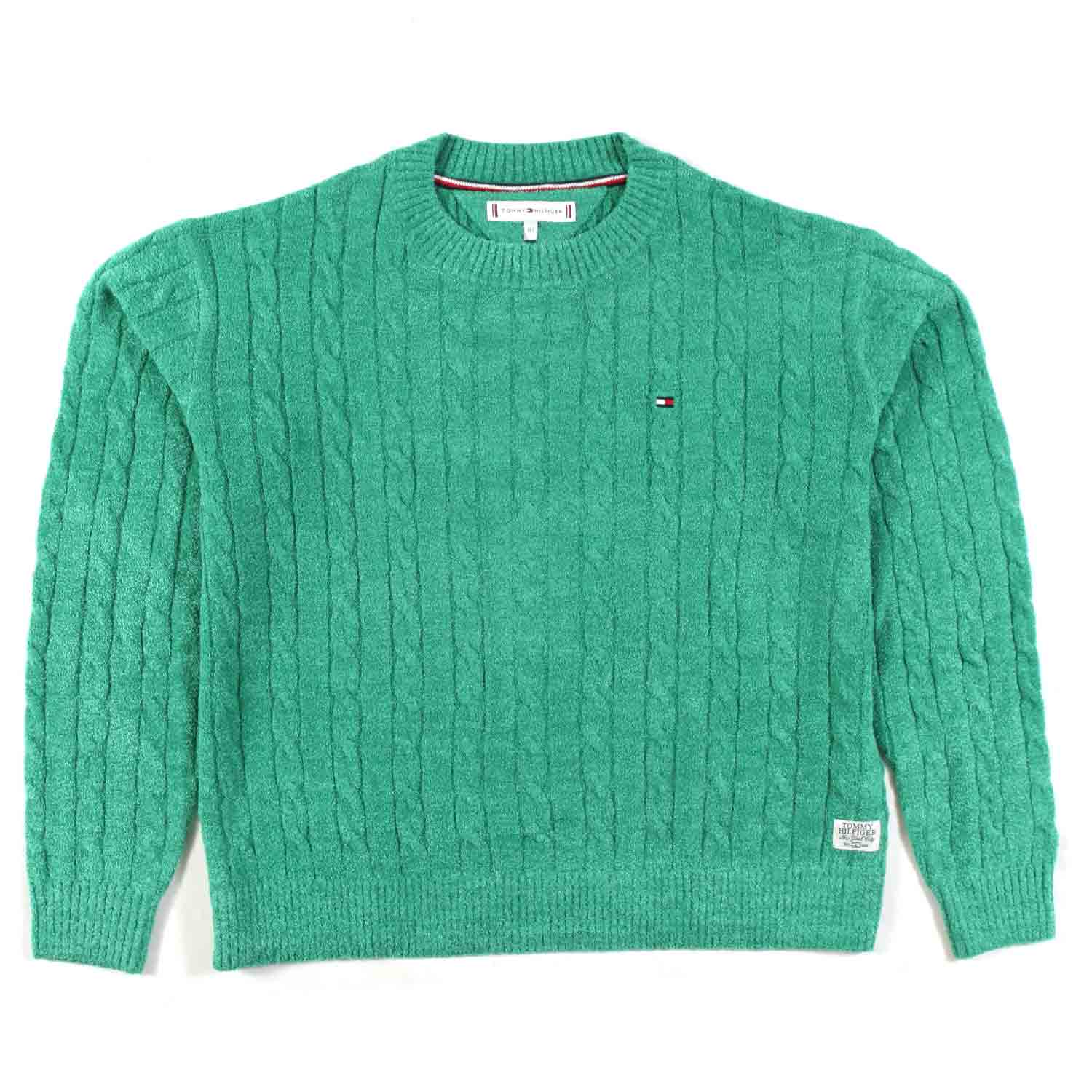 PULLOVER A TRECCE VERDE BRILLANTE BAMBINA E TEEN - annameglio.com abbigliamento moda