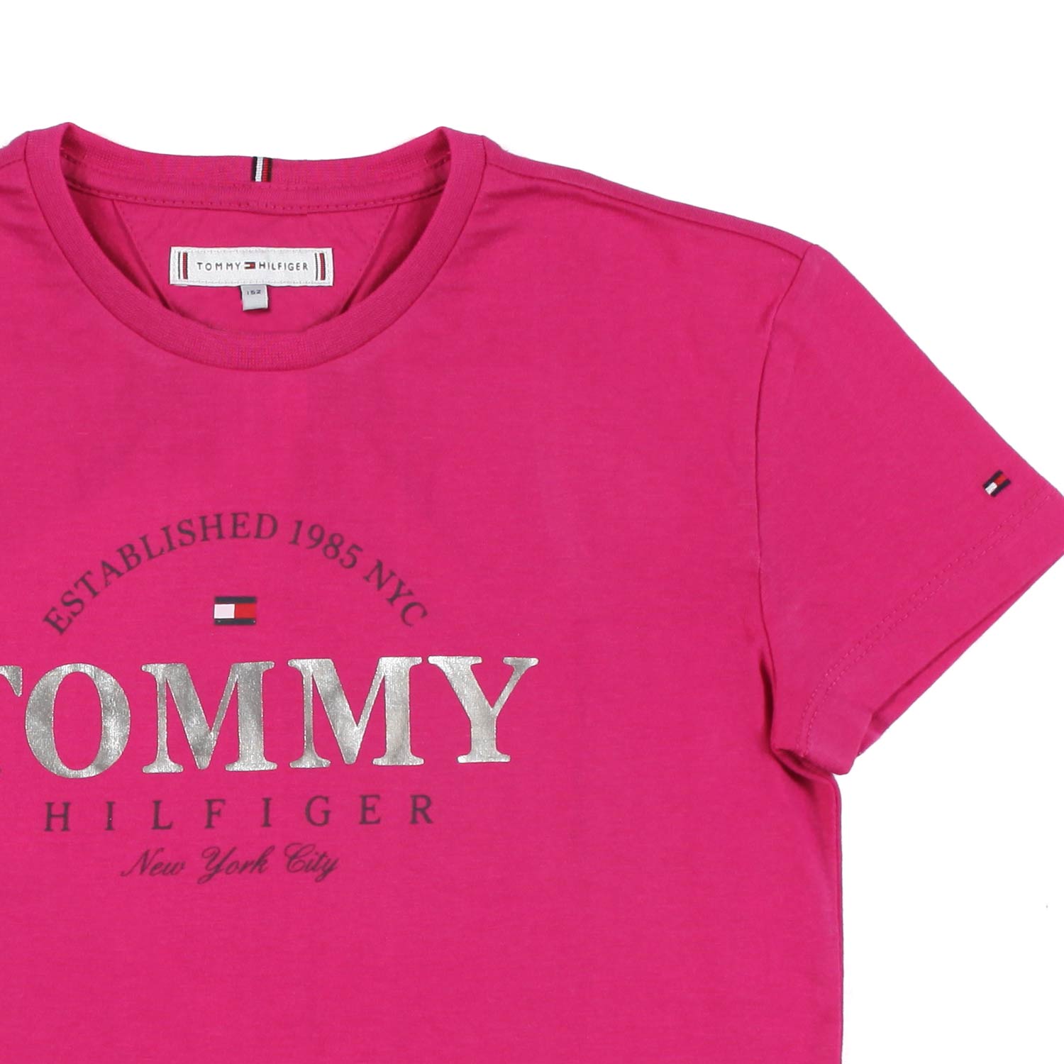 T-SHIRT FUCSIA CON LOGO SILVER BAMBINA E TEEN - annameglio.com abbigliamento moda