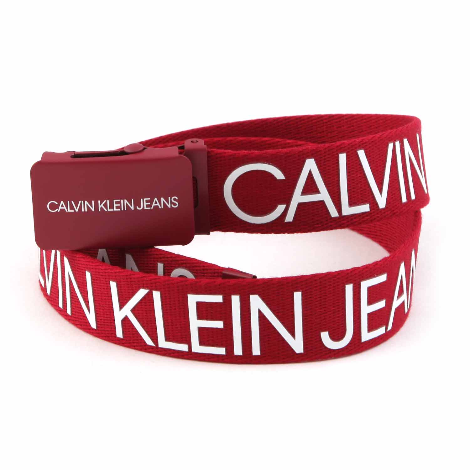 CINTURA TAPE UNISEX ROSSA CON LOGHI BIANCHI - annameglio.com abbigliamento moda