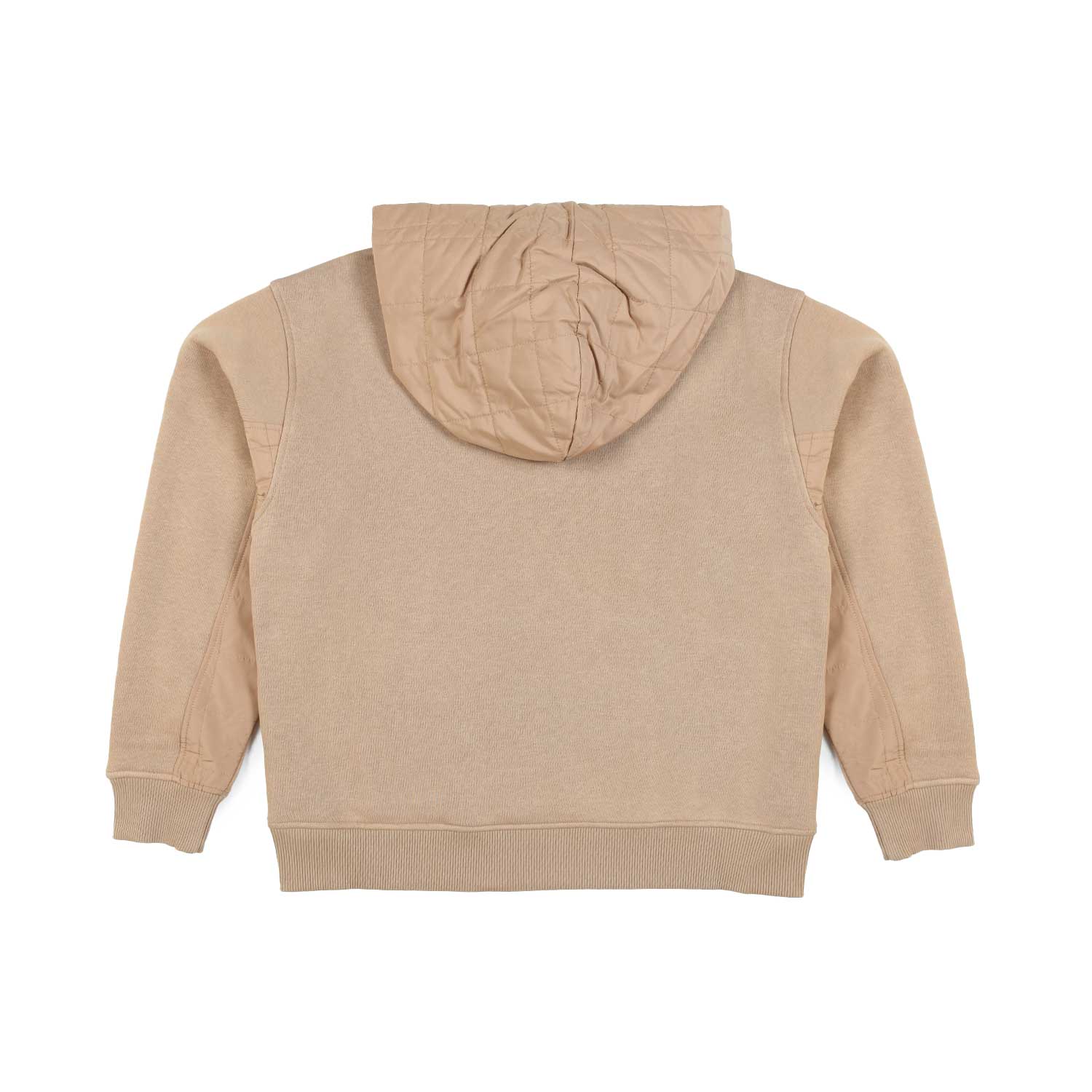 FELPA UNISEX CAMMELLO CON CAPPUCCIO TRAPUNTATO - annameglio.com abbigliamento moda