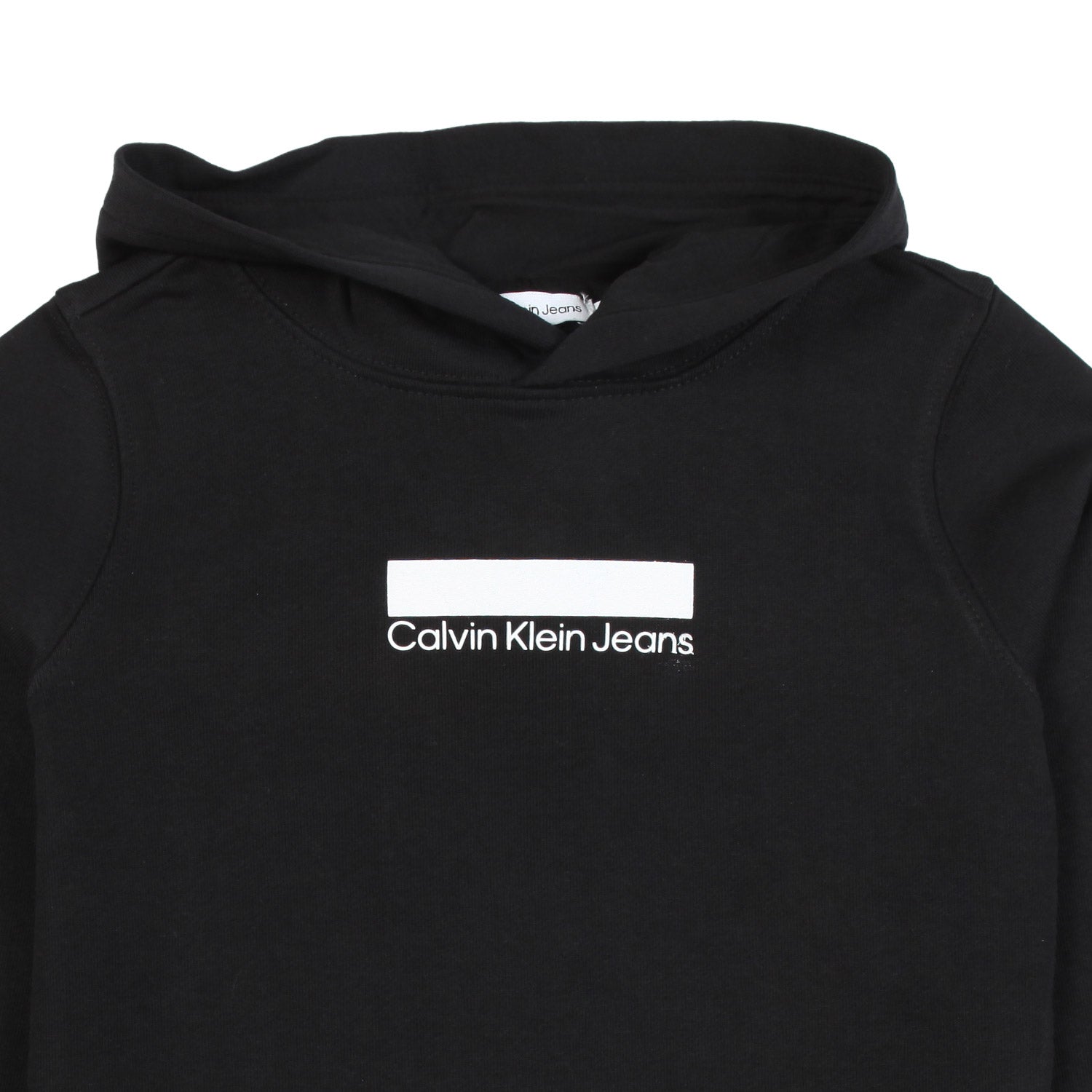 FELPA UNISEX NERA CON CAPPUCCIO E LOGHI BIANCHI - annameglio.com abbigliamento moda