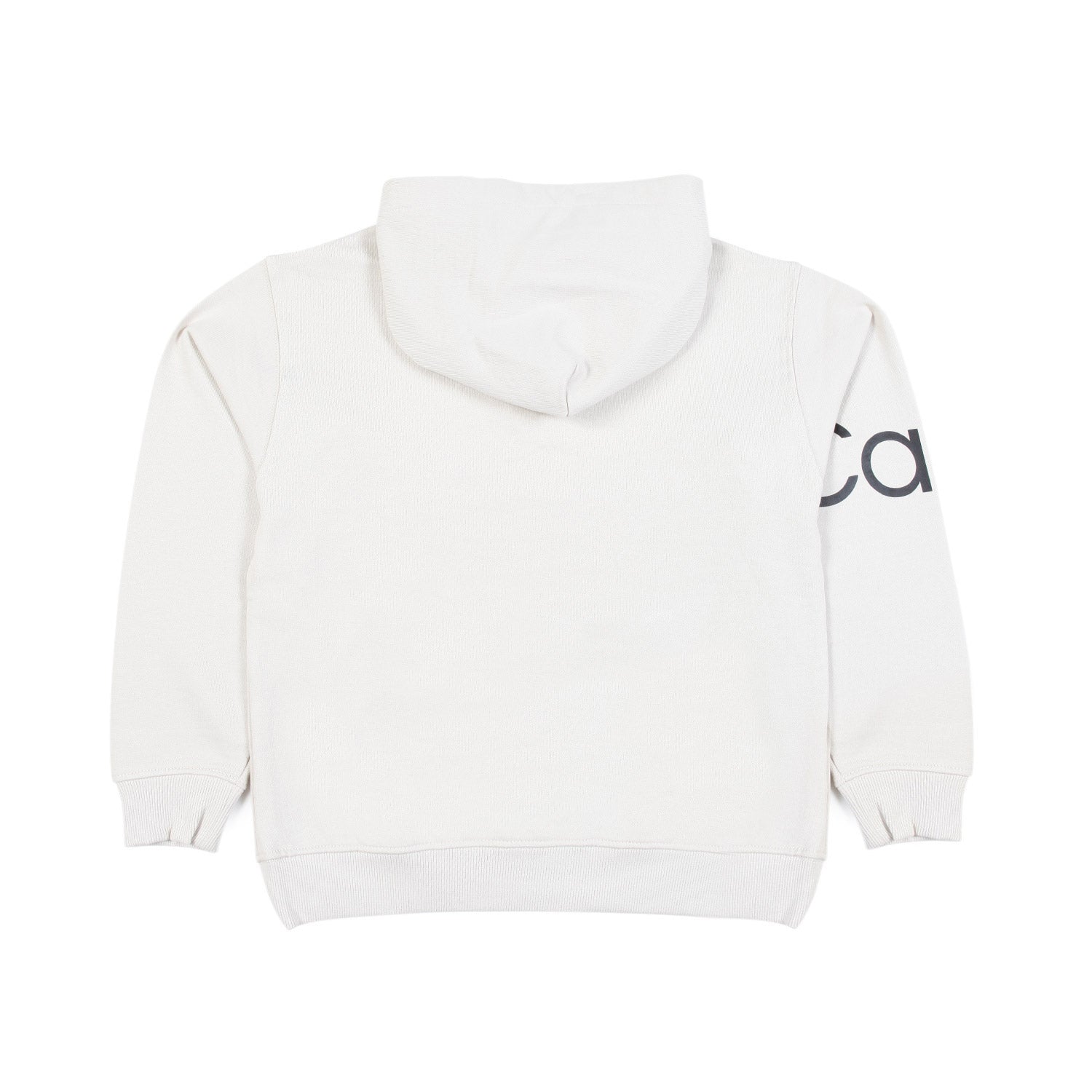 FELPA UNISEX BIANCO GHIACCIO CON CAPPUCCIO E LOGHI - annameglio.com abbigliamento moda