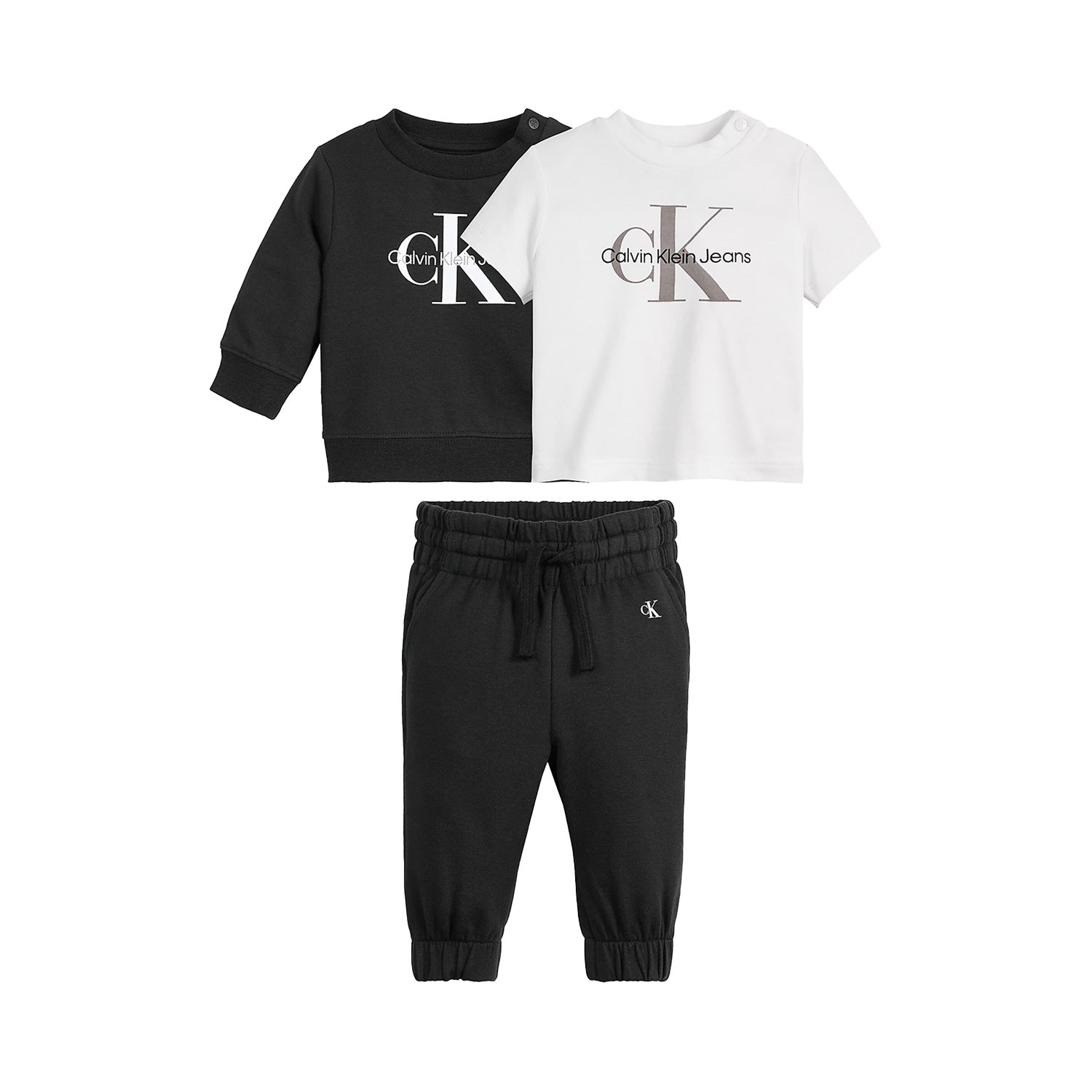 BABY SET TUTA NERA CON T-SHIRT BIANCA - annameglio.com abbigliamento moda