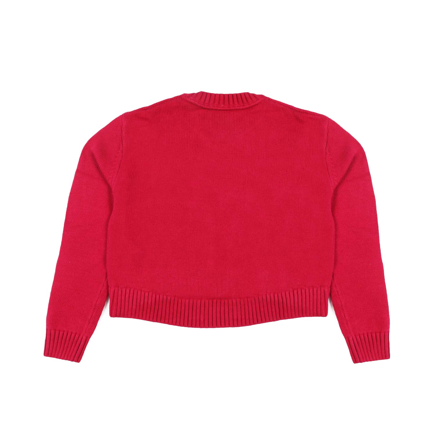 PULLOVER ROSSO CILIEGIA CON MAXI LOGO CK NERO - annameglio.com abbigliamento moda
