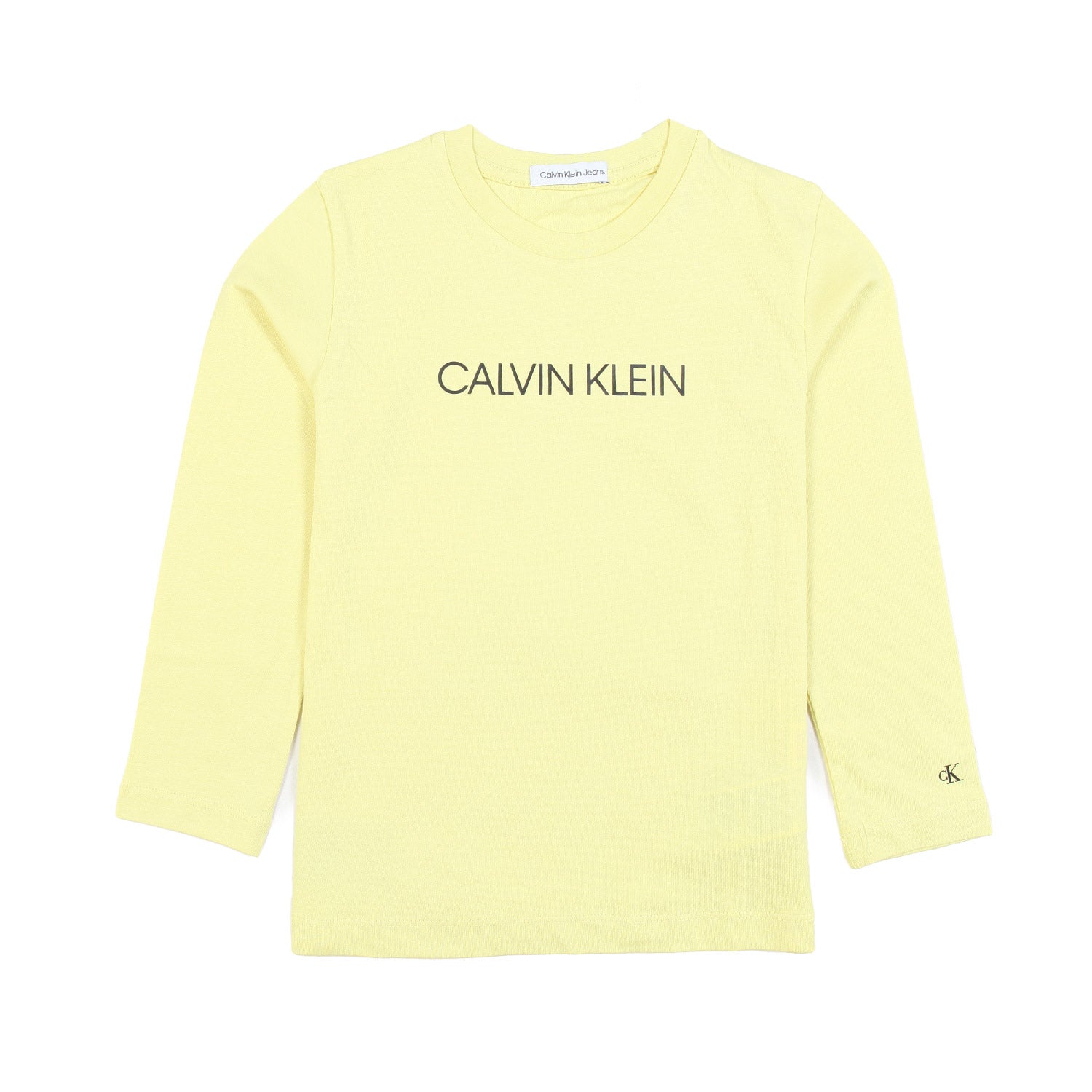 T-SHIRT UNISEX MANICA LUNGA GIALLO FLUO LOGO NERO - annameglio.com abbigliamento moda