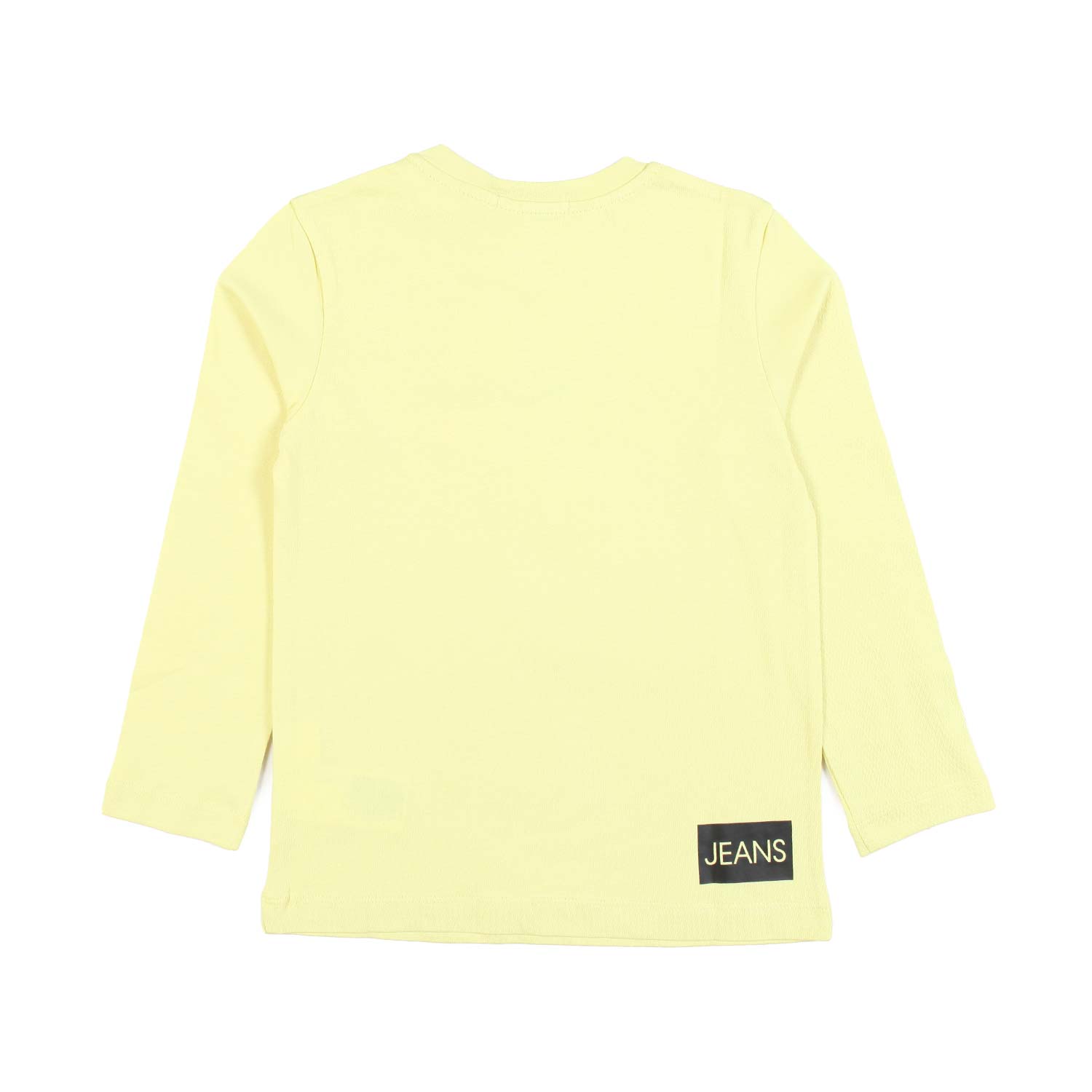 T-SHIRT UNISEX MANICA LUNGA GIALLO FLUO LOGO NERO - annameglio.com abbigliamento moda