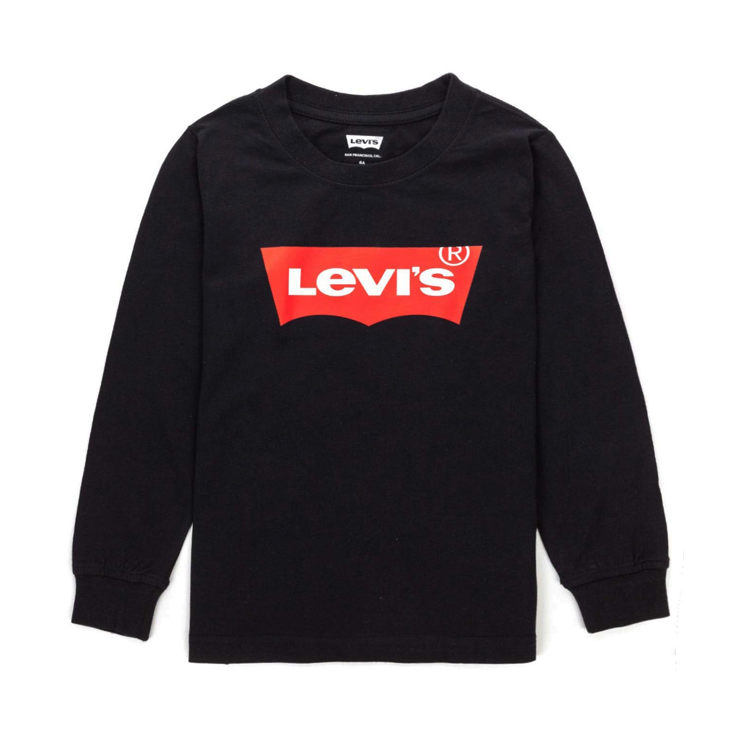 T-SHIRT NERA UNISEX MANICA LUNGA CON LOGO ROSSO - annameglio.com abbigliamento moda