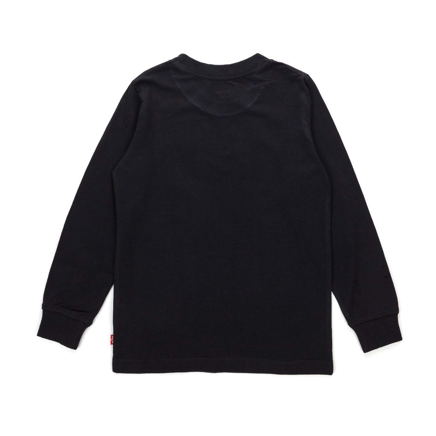 T-SHIRT NERA UNISEX MANICA LUNGA CON LOGO ROSSO - annameglio.com abbigliamento moda