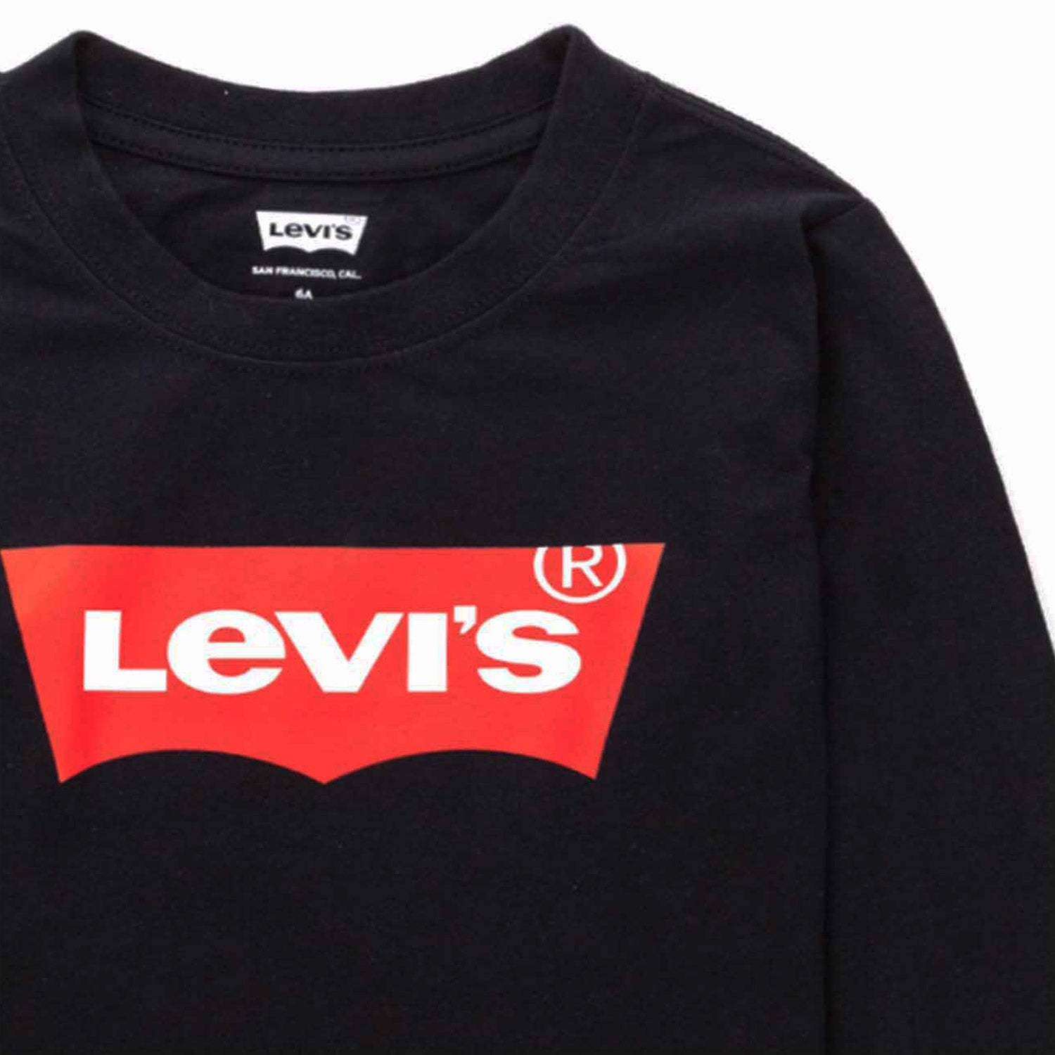 T-SHIRT NERA UNISEX MANICA LUNGA CON LOGO ROSSO - annameglio.com abbigliamento moda