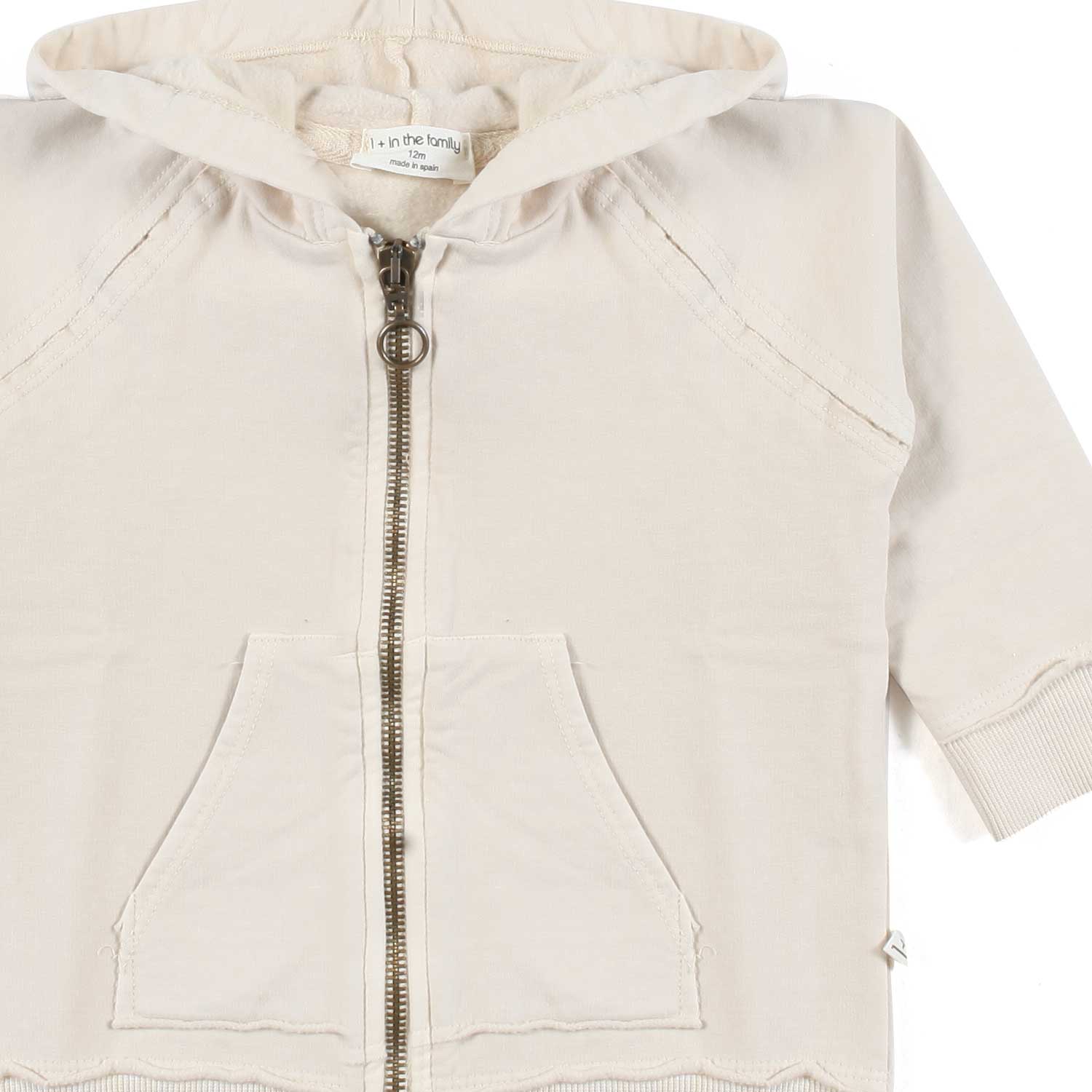 FELPA RAFA BIANCO AVENA BIMBO E BIMBA - annameglio.com abbigliamento moda