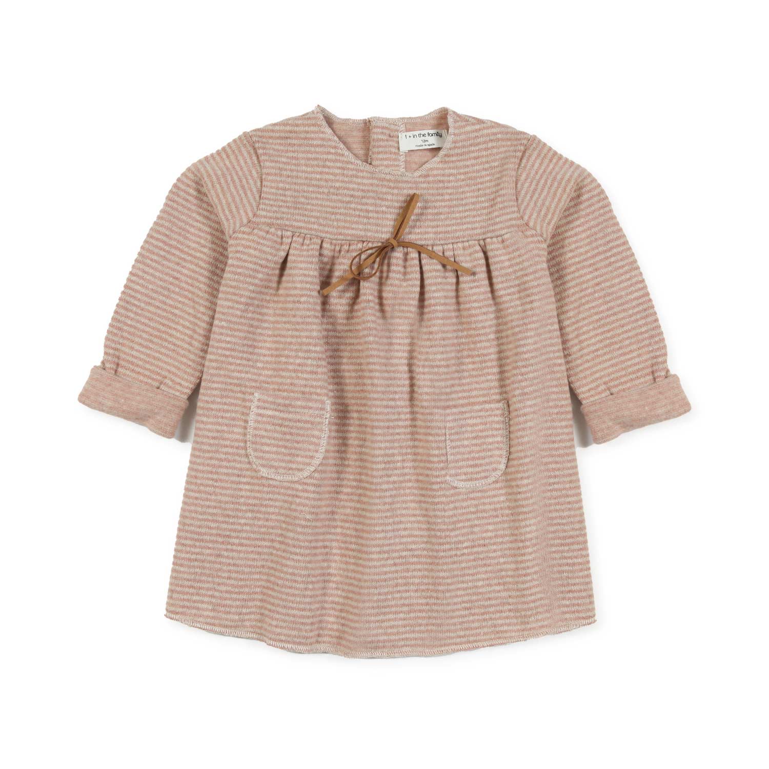 ABITO TANIA ROSA CARNE A RIGHE BIMBA - annameglio.com abbigliamento moda